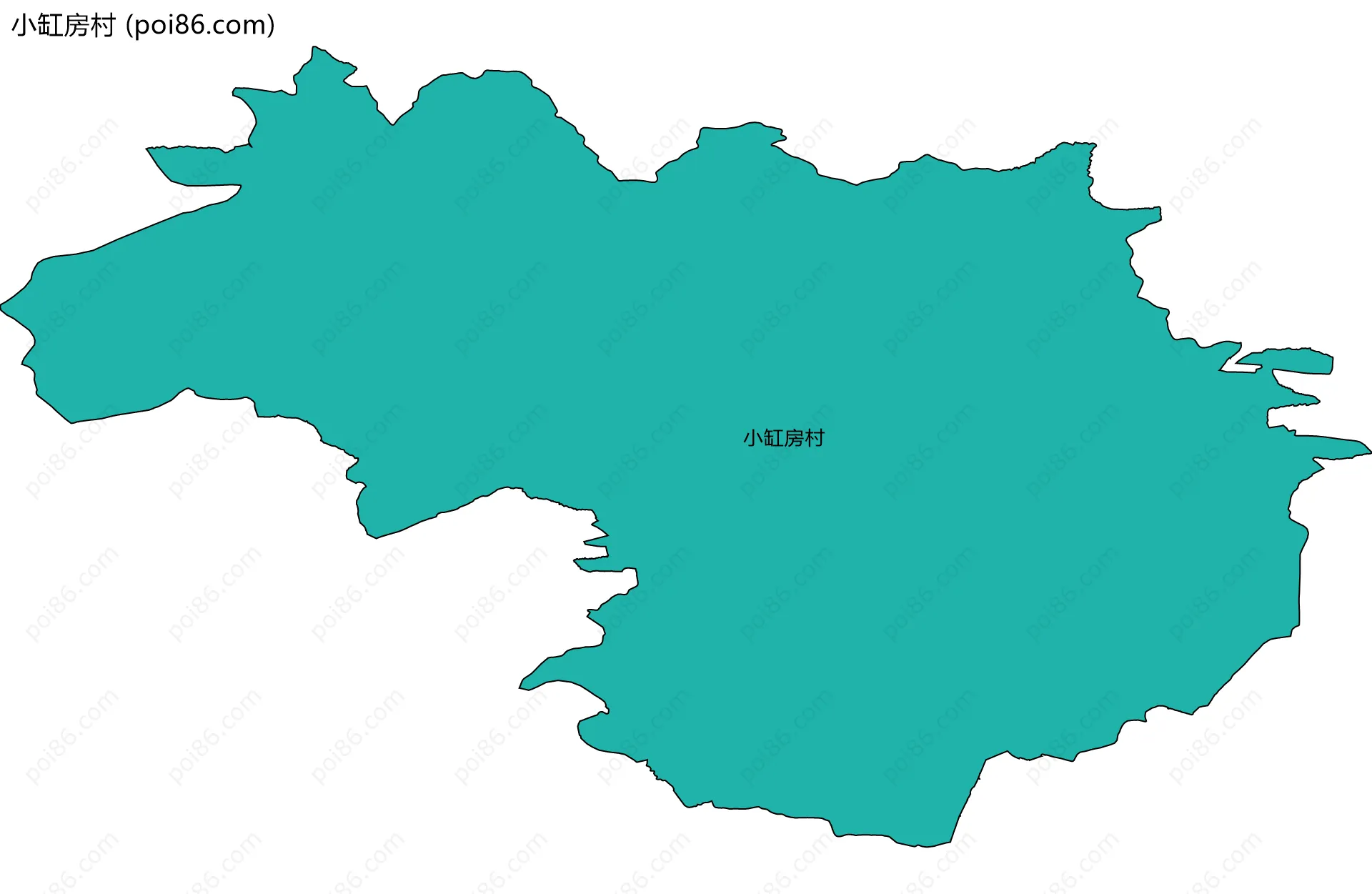 小缸房村边界地图