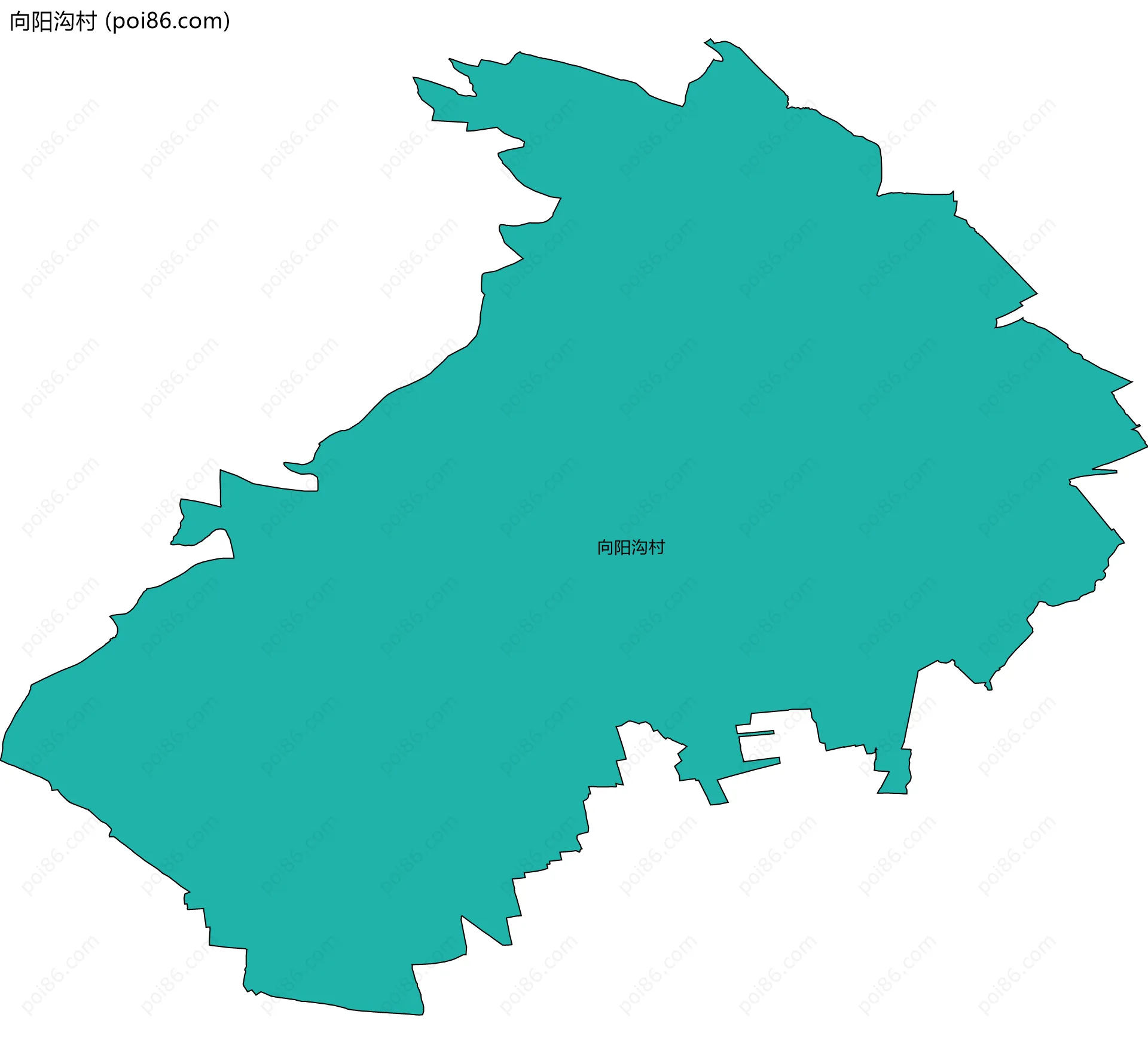 向阳沟村边界地图