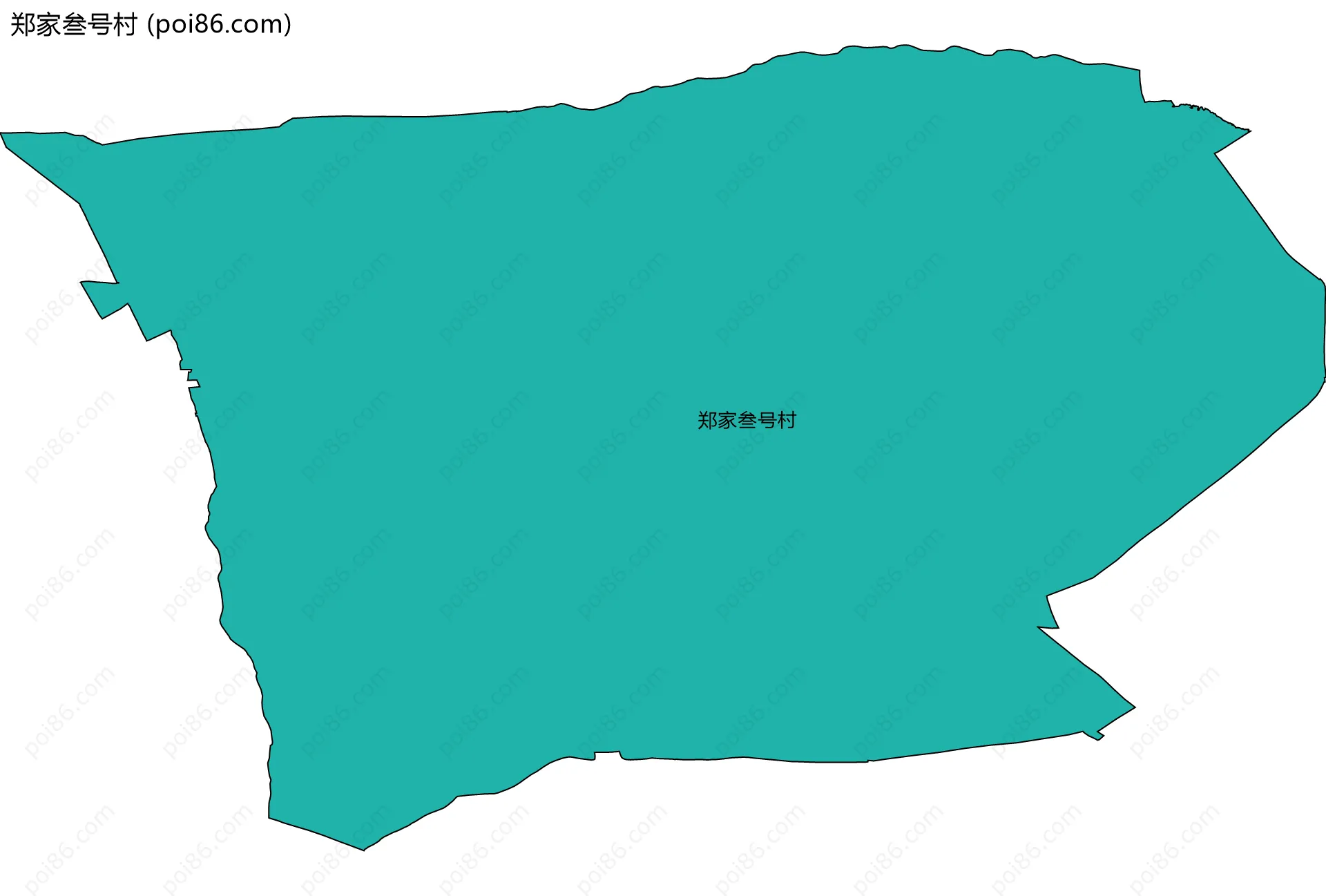 郑家叁号村边界地图