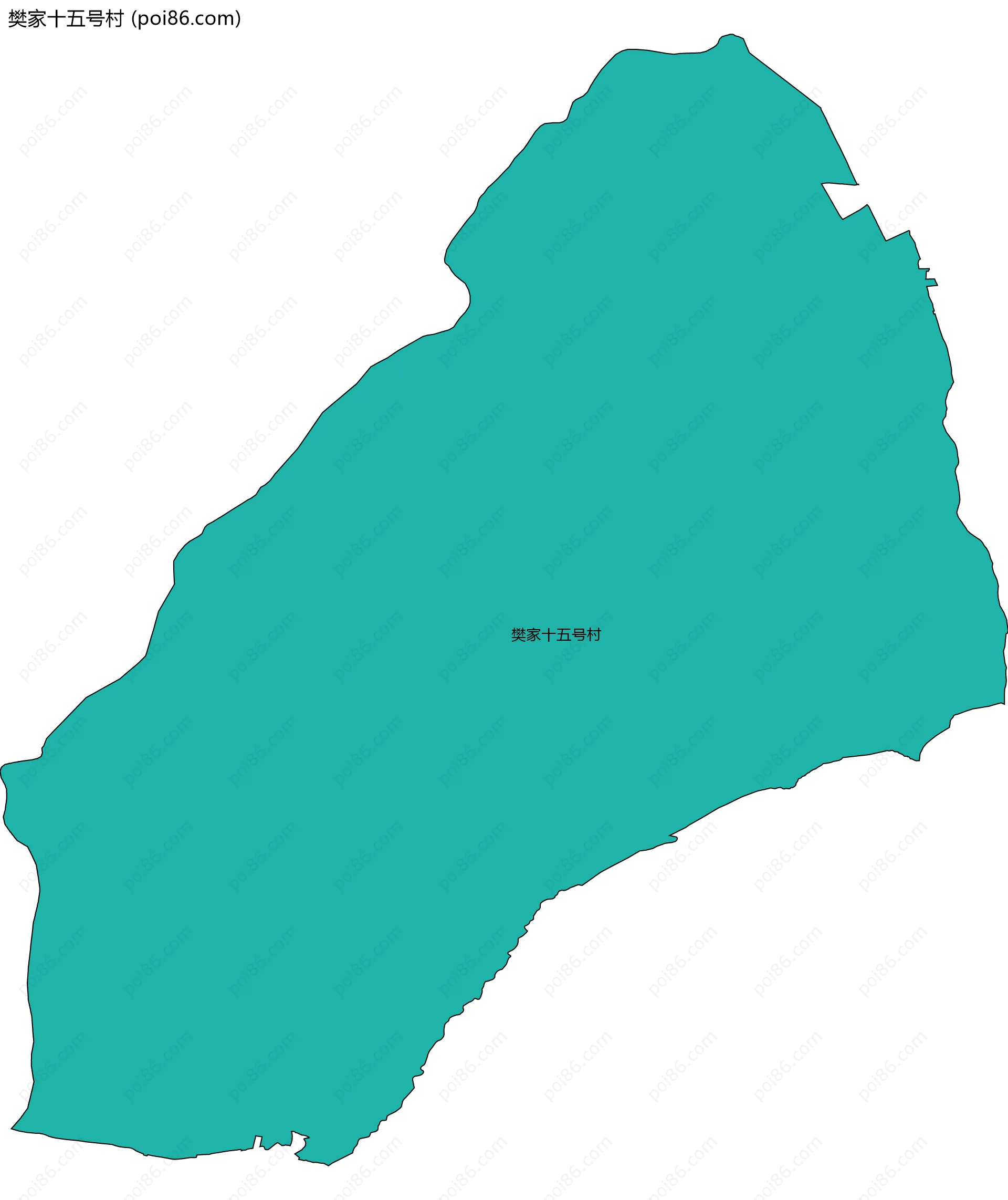 樊家十五号村边界地图