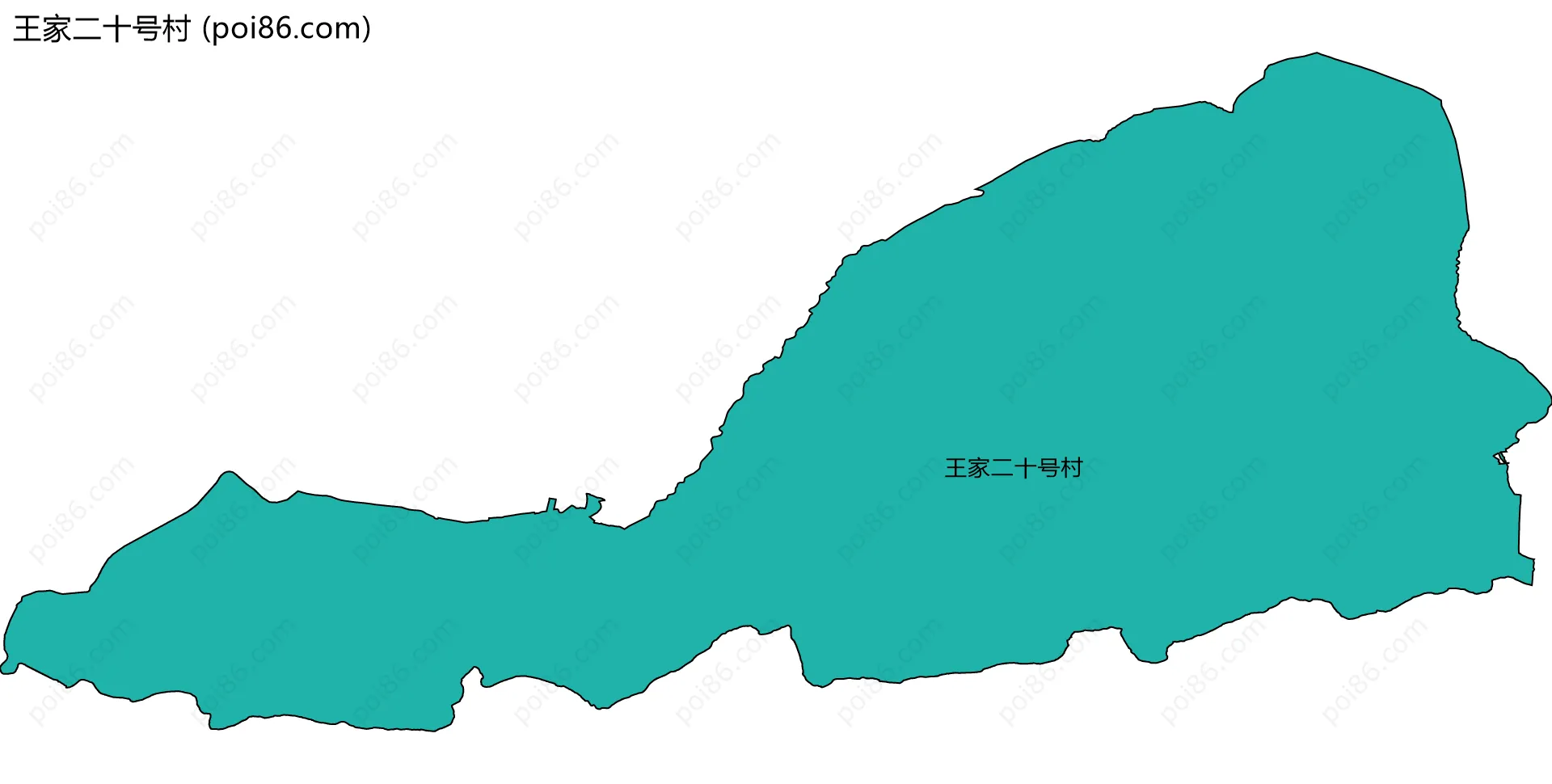 王家二十号村边界地图