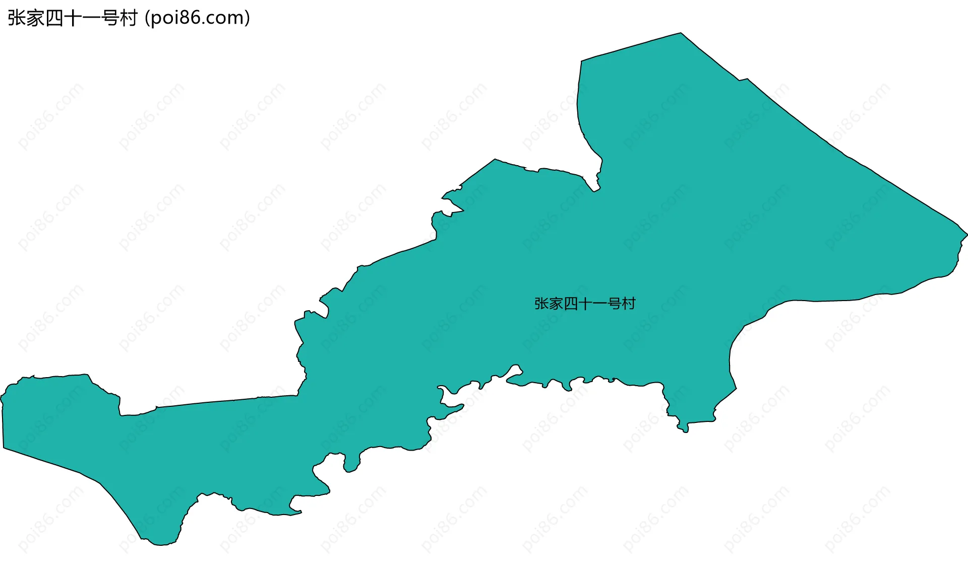 张家四十一号村边界地图