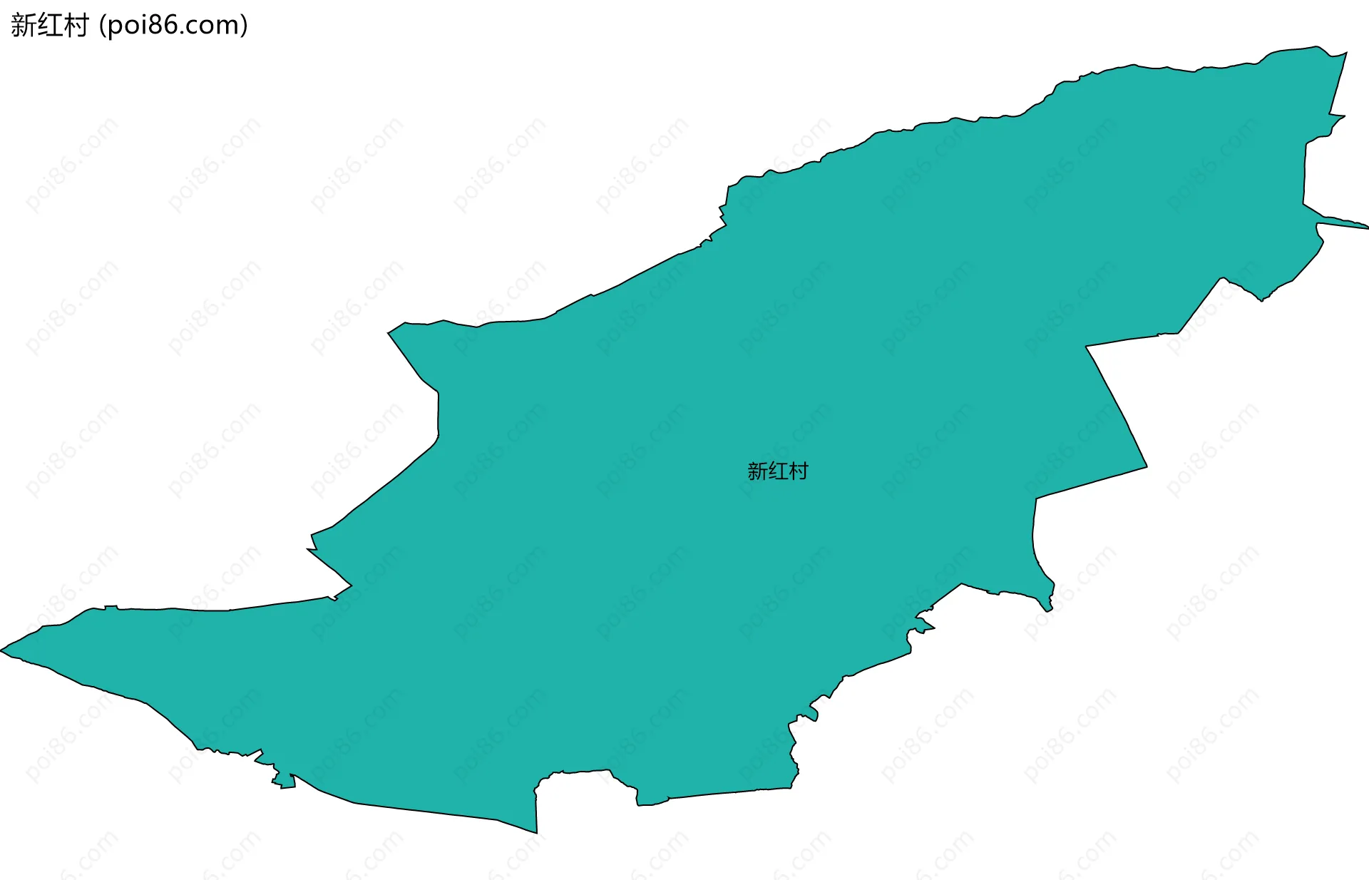 新红村边界地图