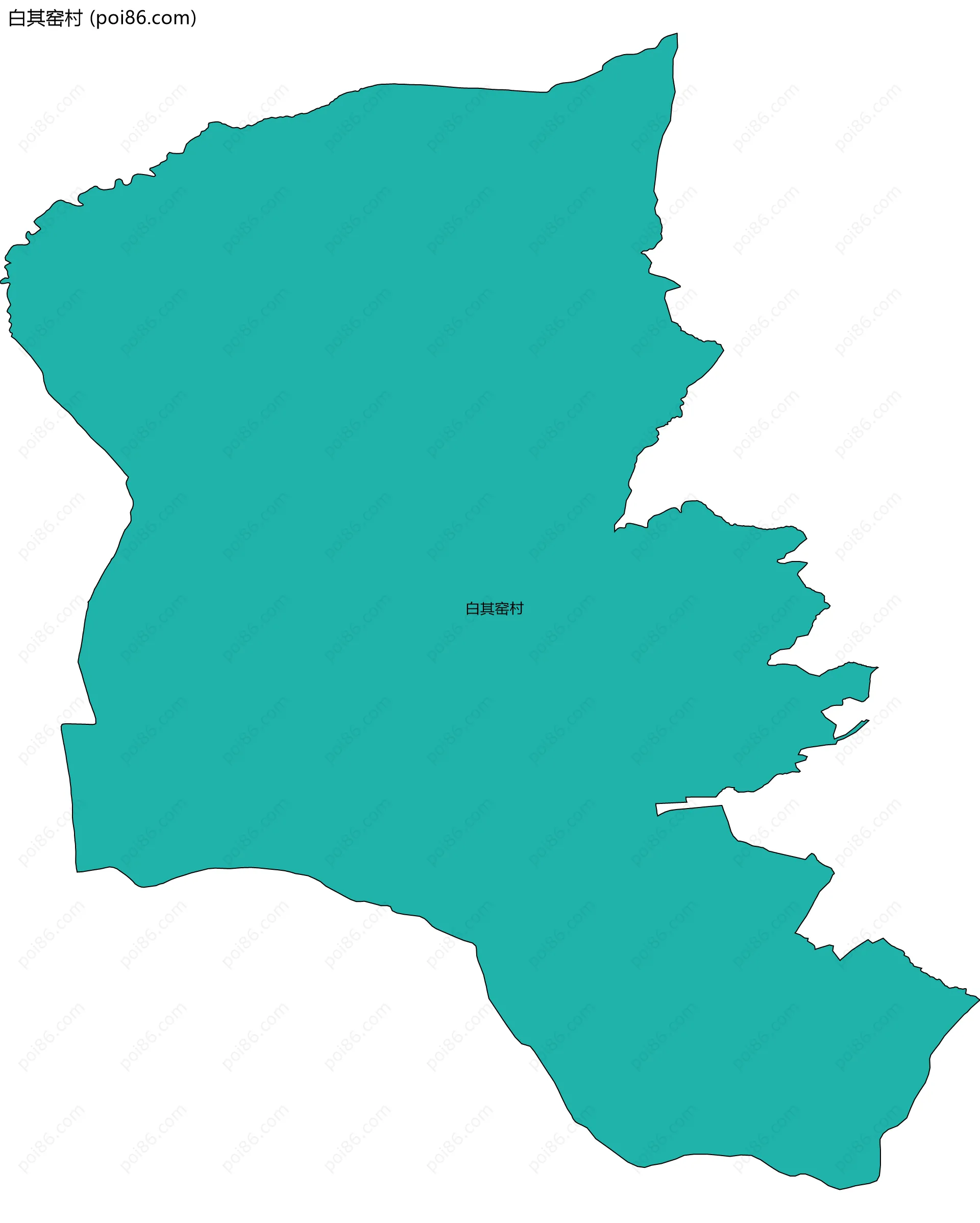 白其窑村边界地图