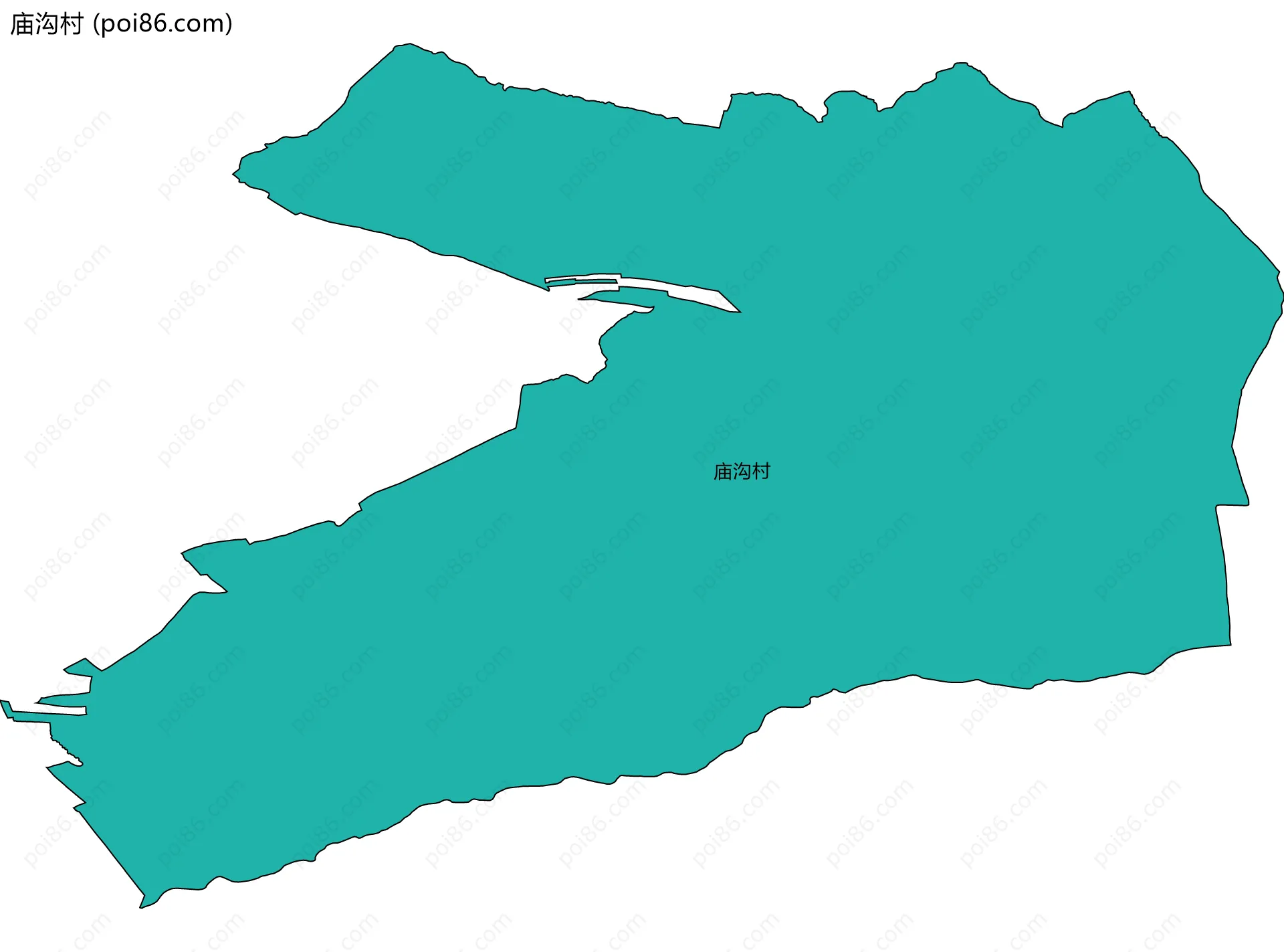 庙沟村边界地图