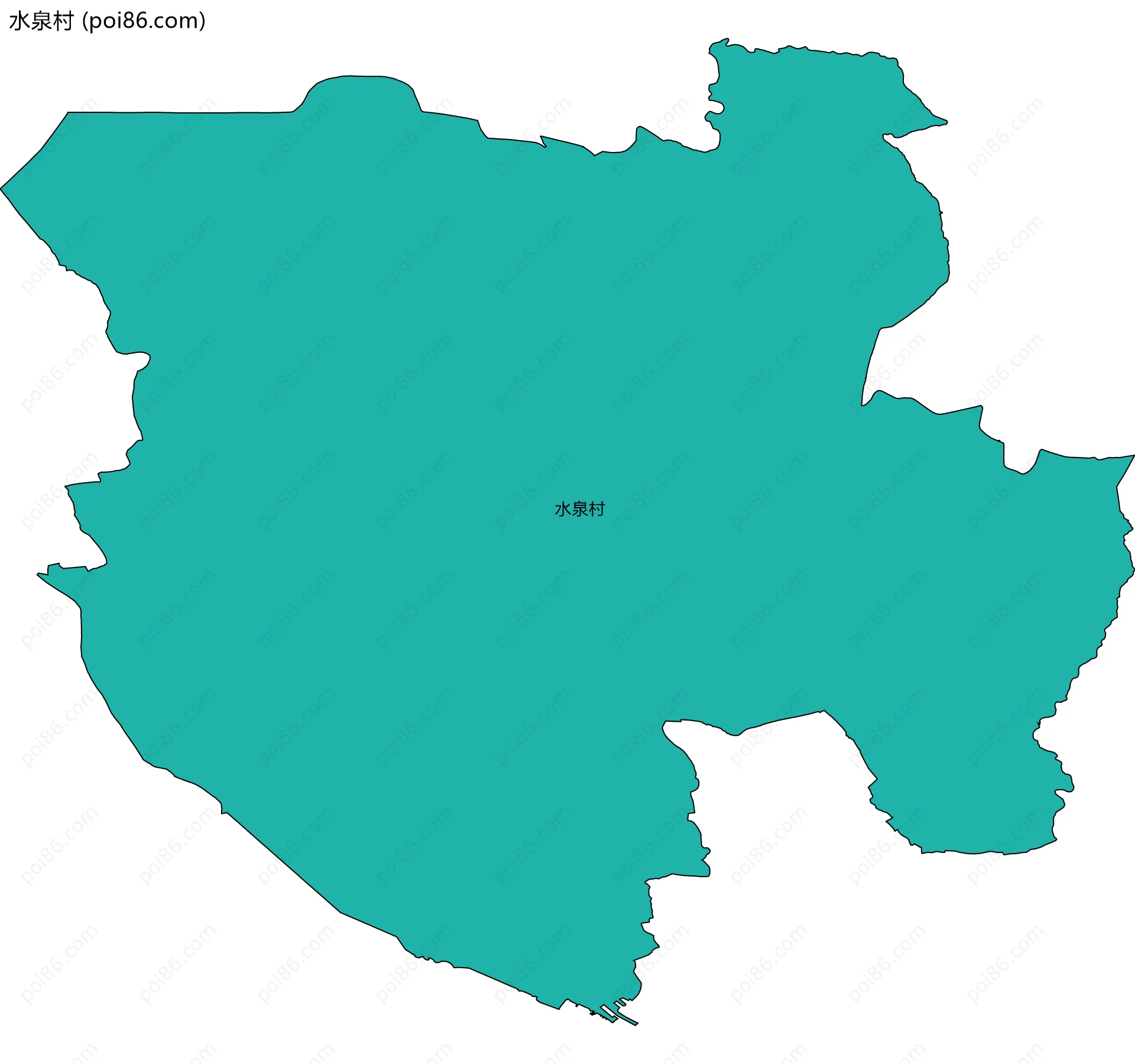 水泉村边界地图