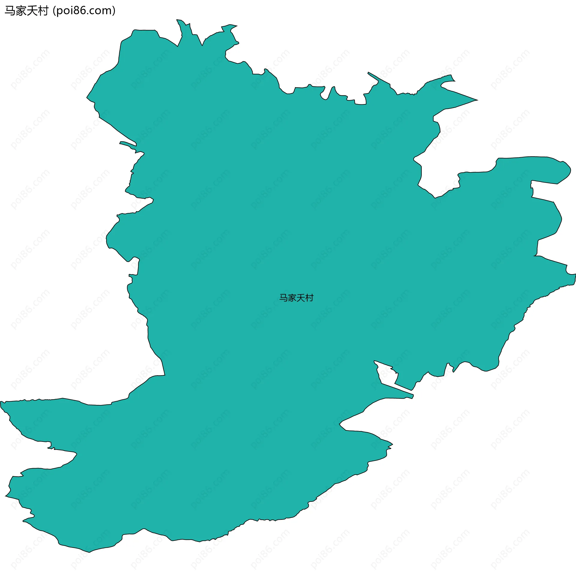 马家夭村边界地图
