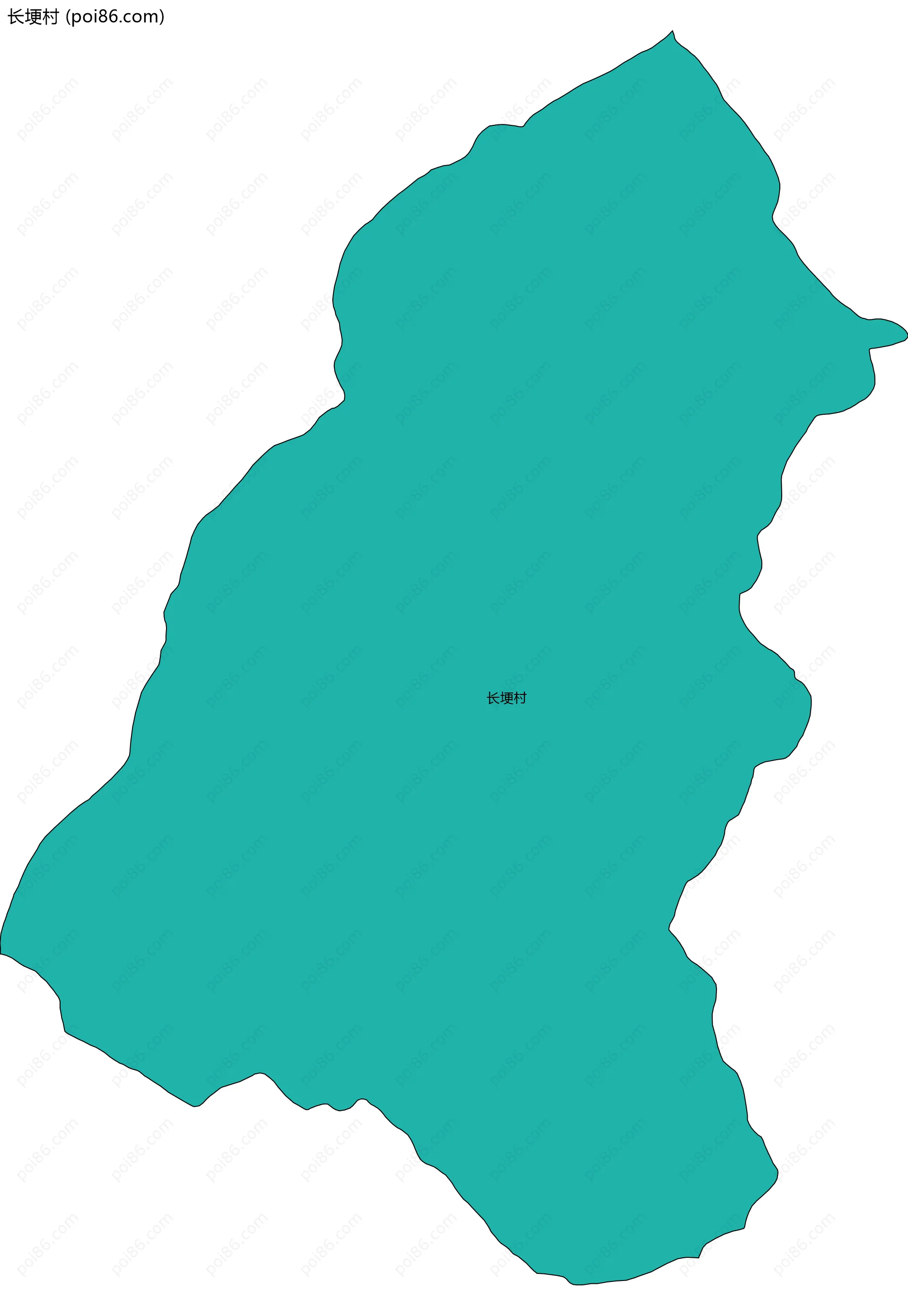 长埂村边界地图