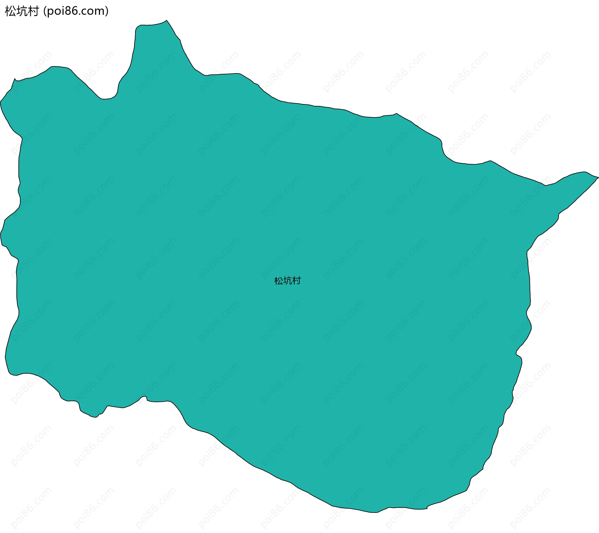 松坑村边界地图