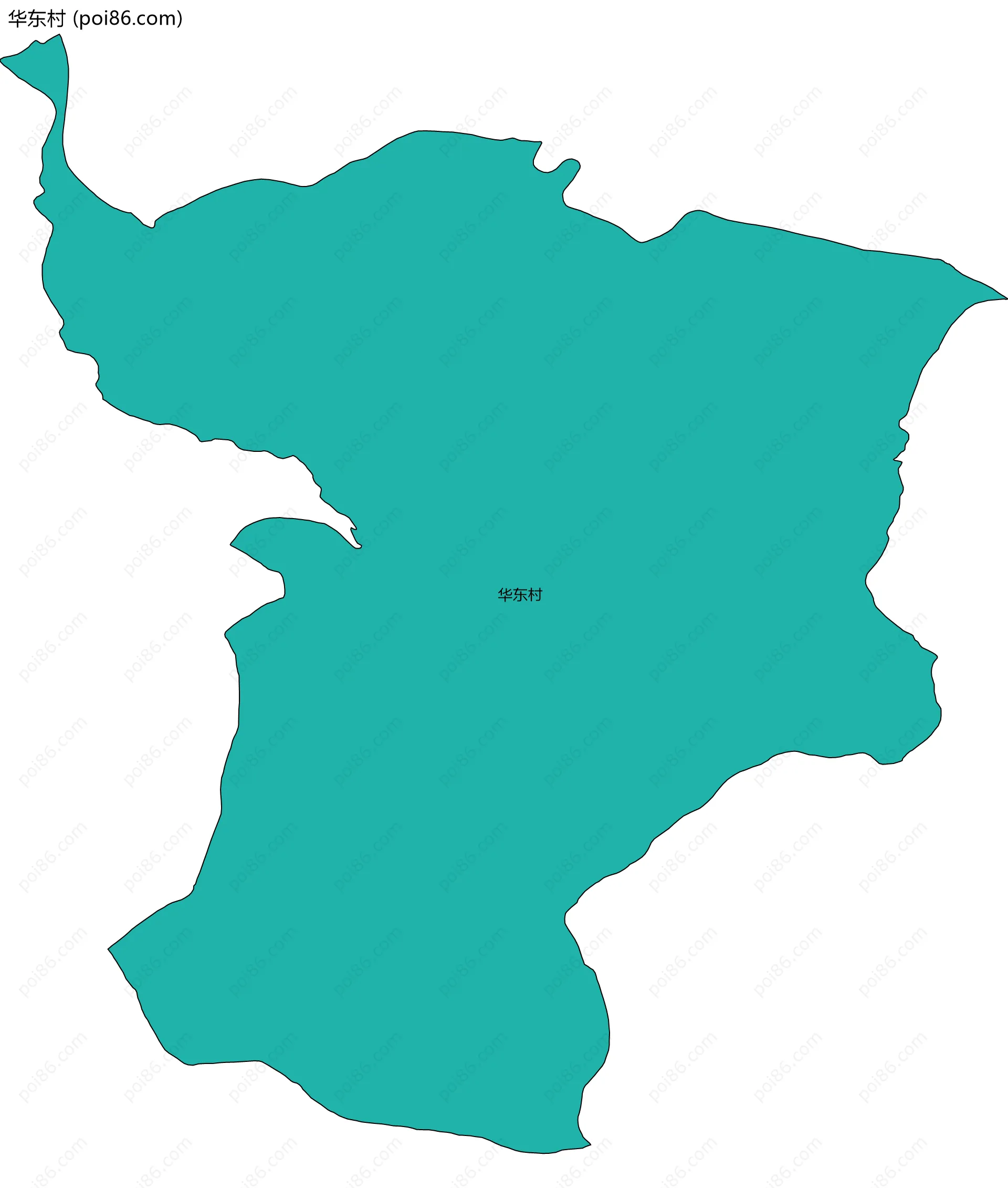 华东村边界地图