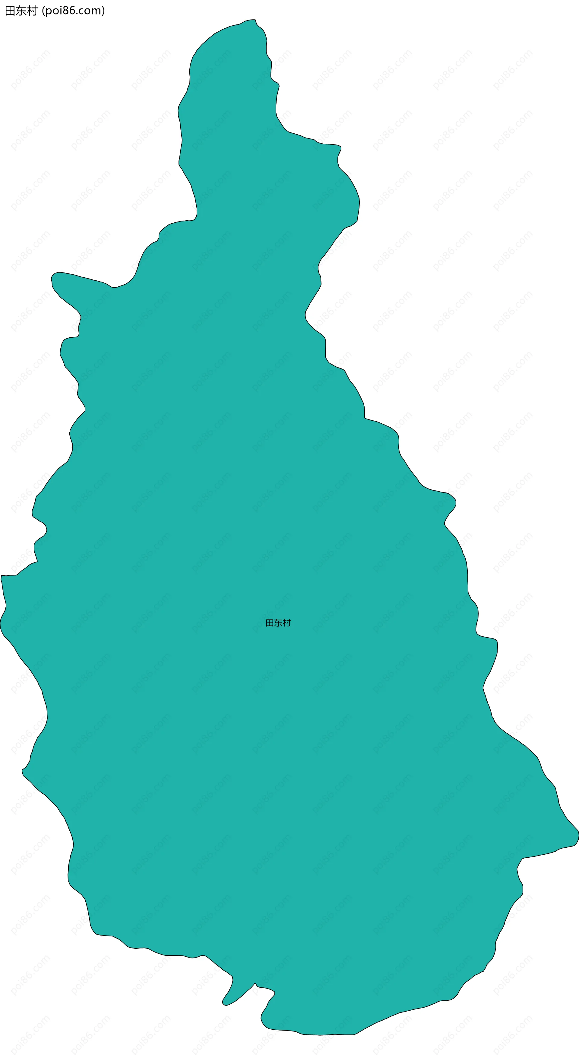 田东村边界地图