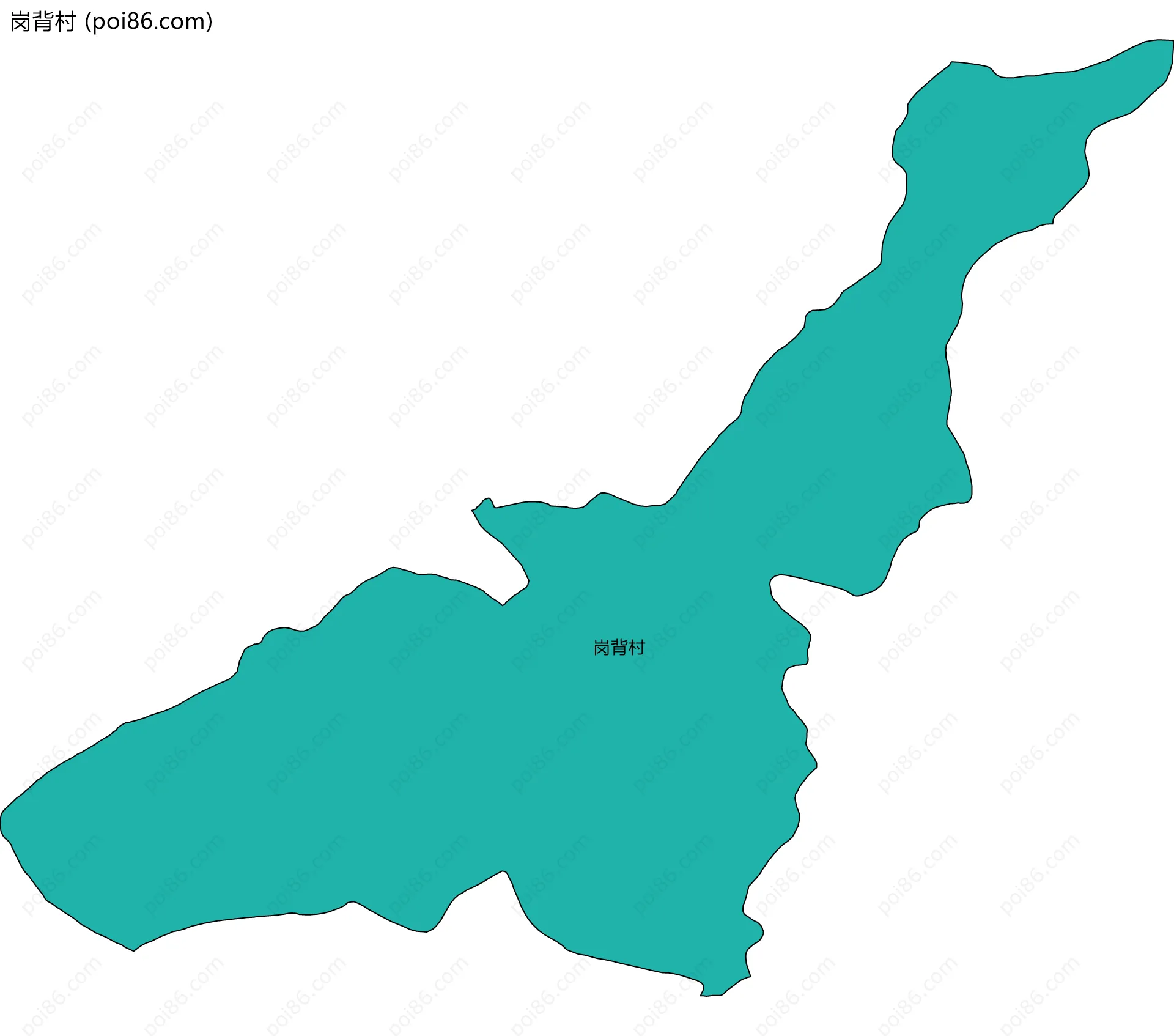 岗背村边界地图