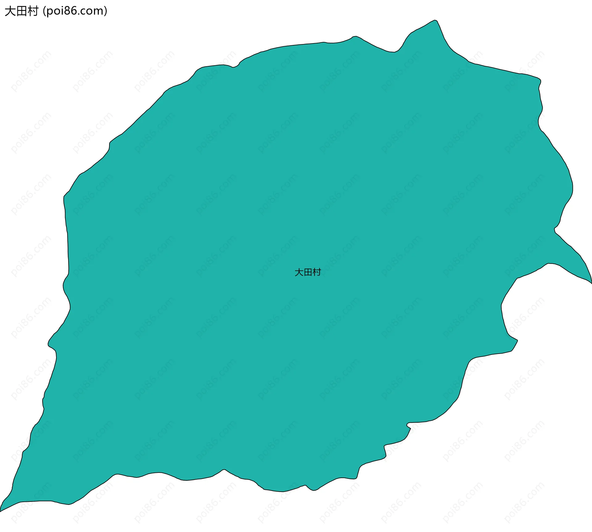 大田村边界地图