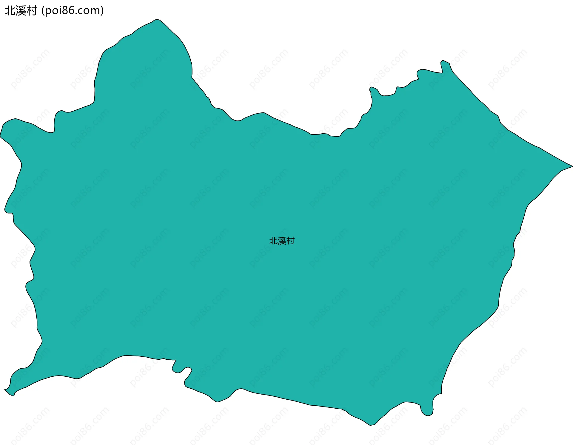 北溪村边界地图