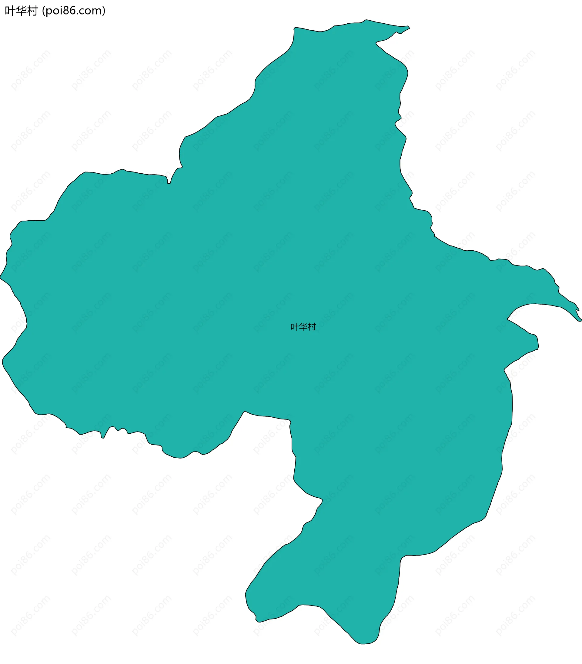 叶华村边界地图