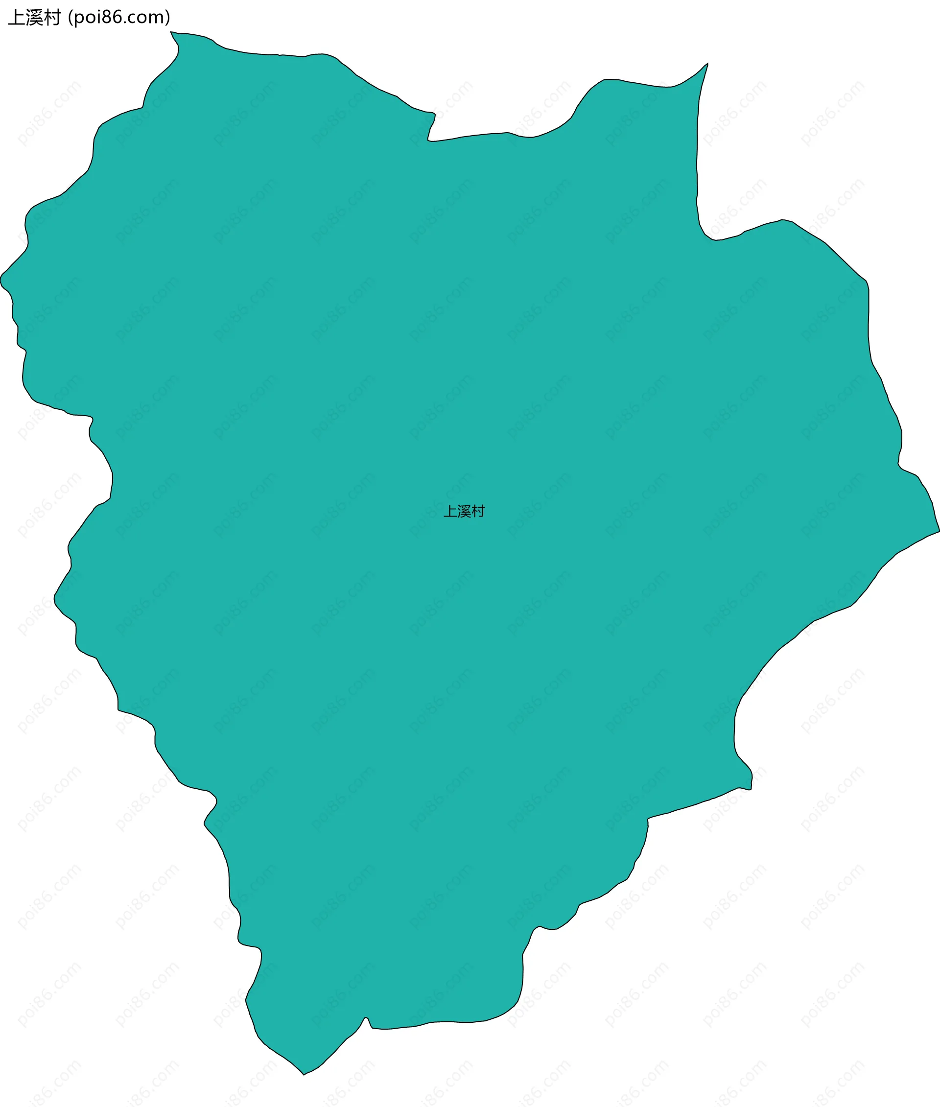 上溪村边界地图