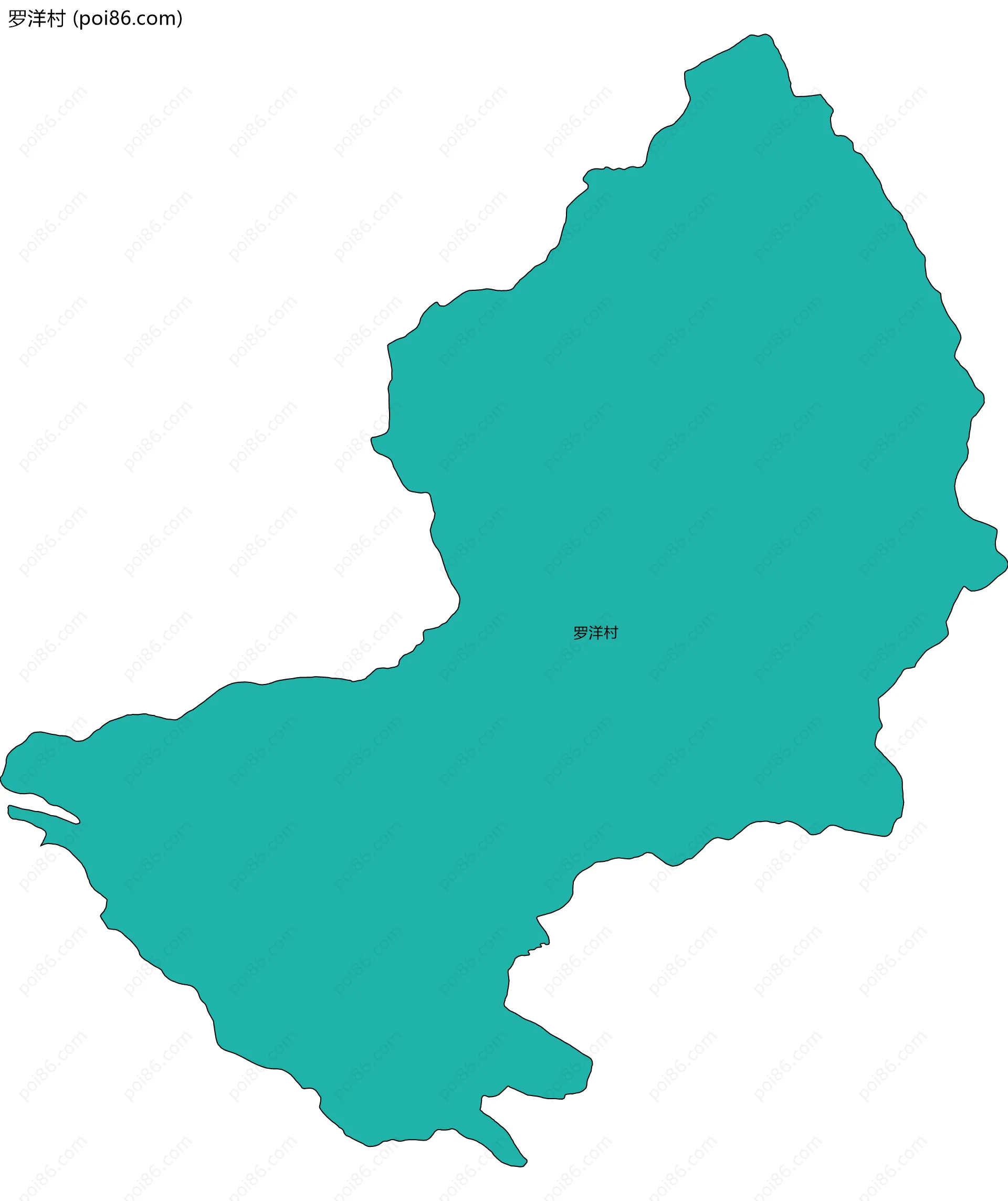 罗洋村边界地图
