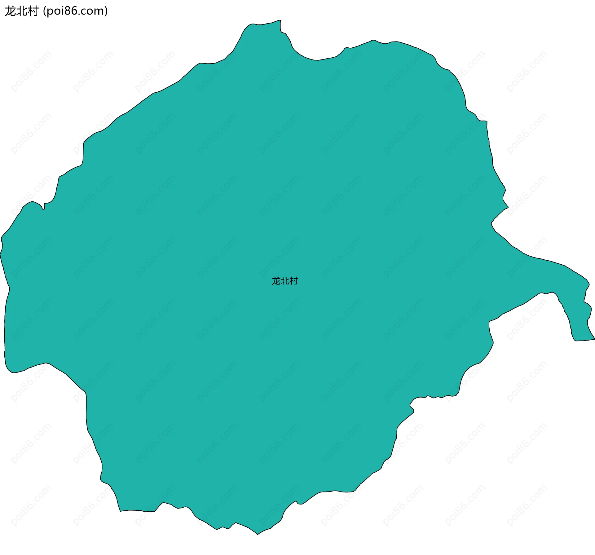 龙北村边界地图