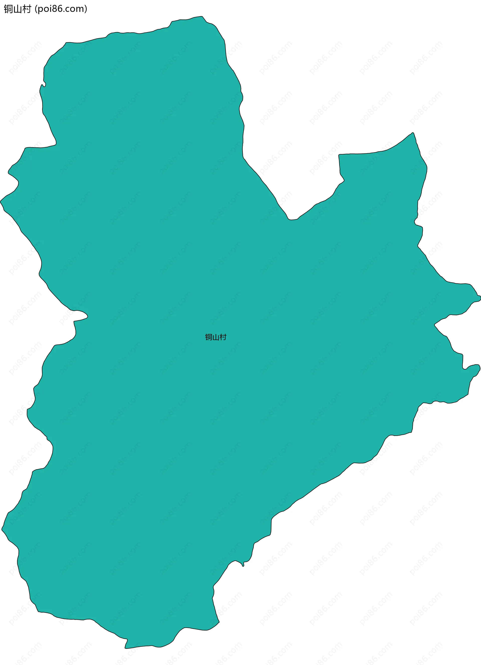 铜山村边界地图