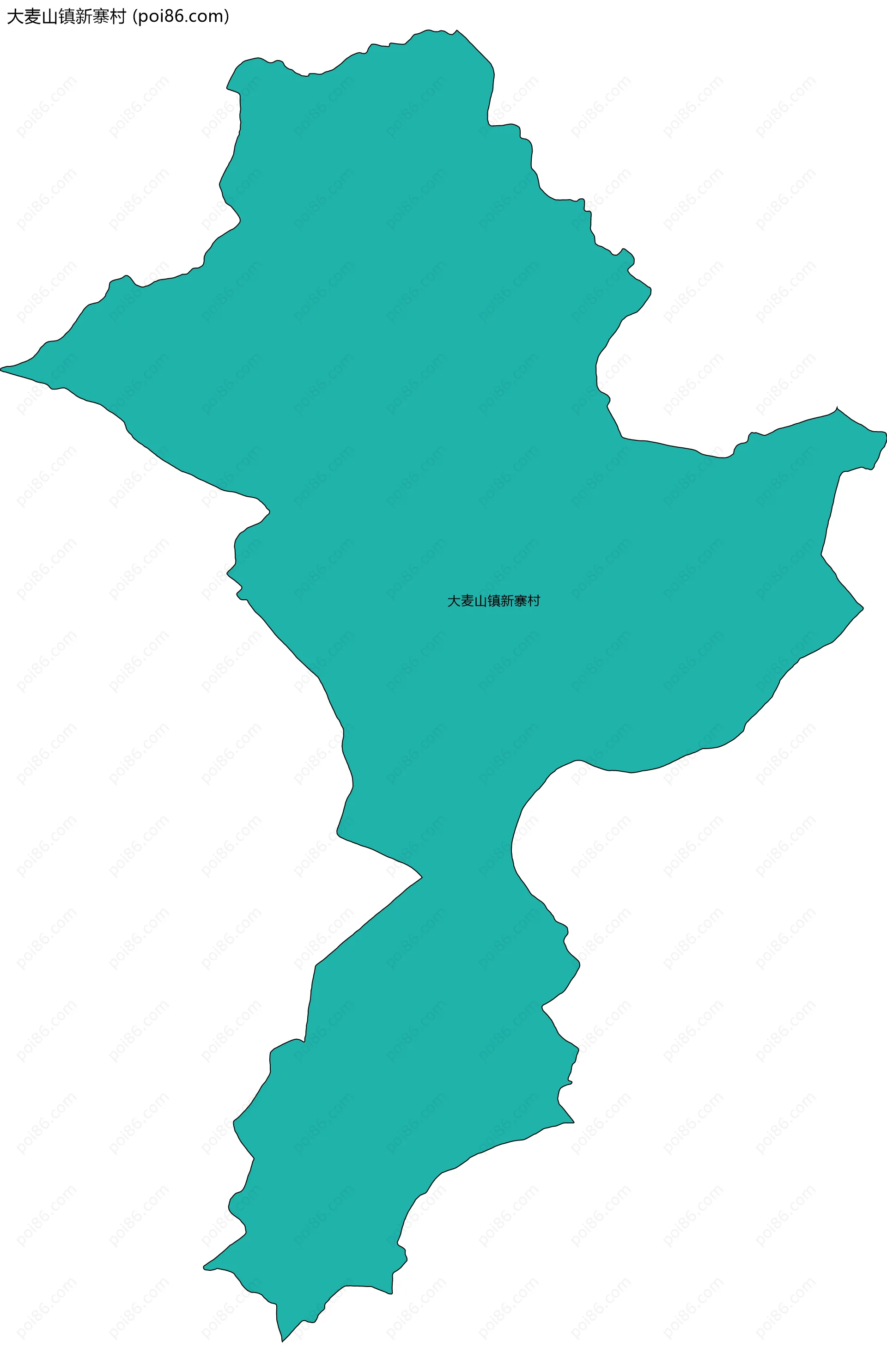 大麦山镇新寨村边界地图