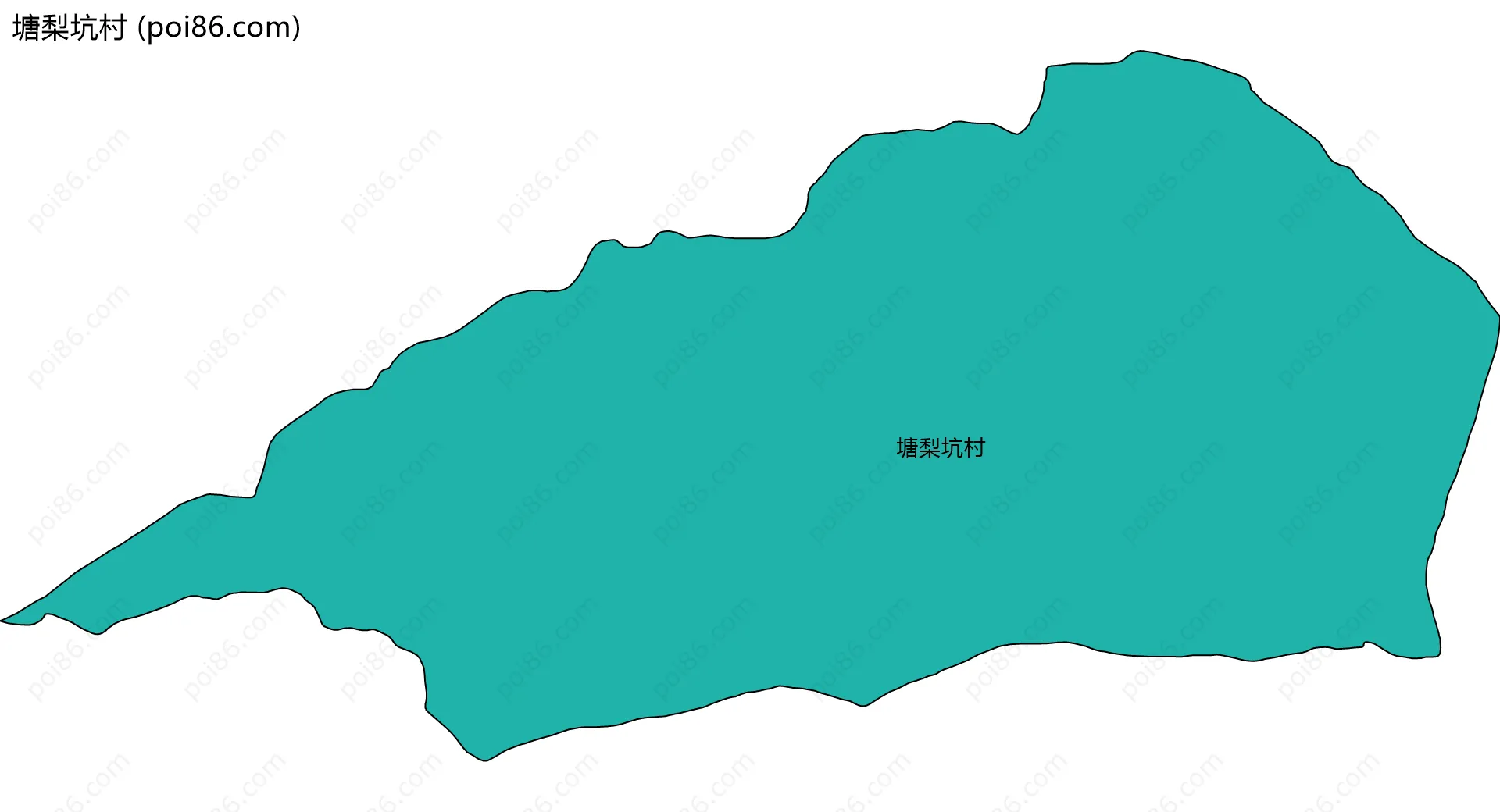 塘梨坑村边界地图