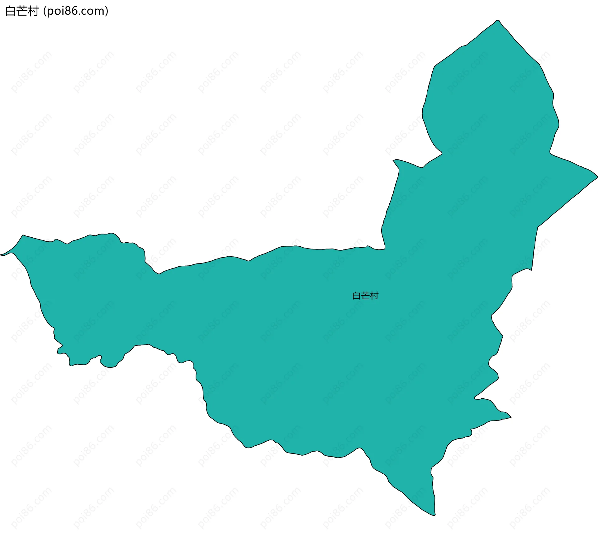 白芒村边界地图