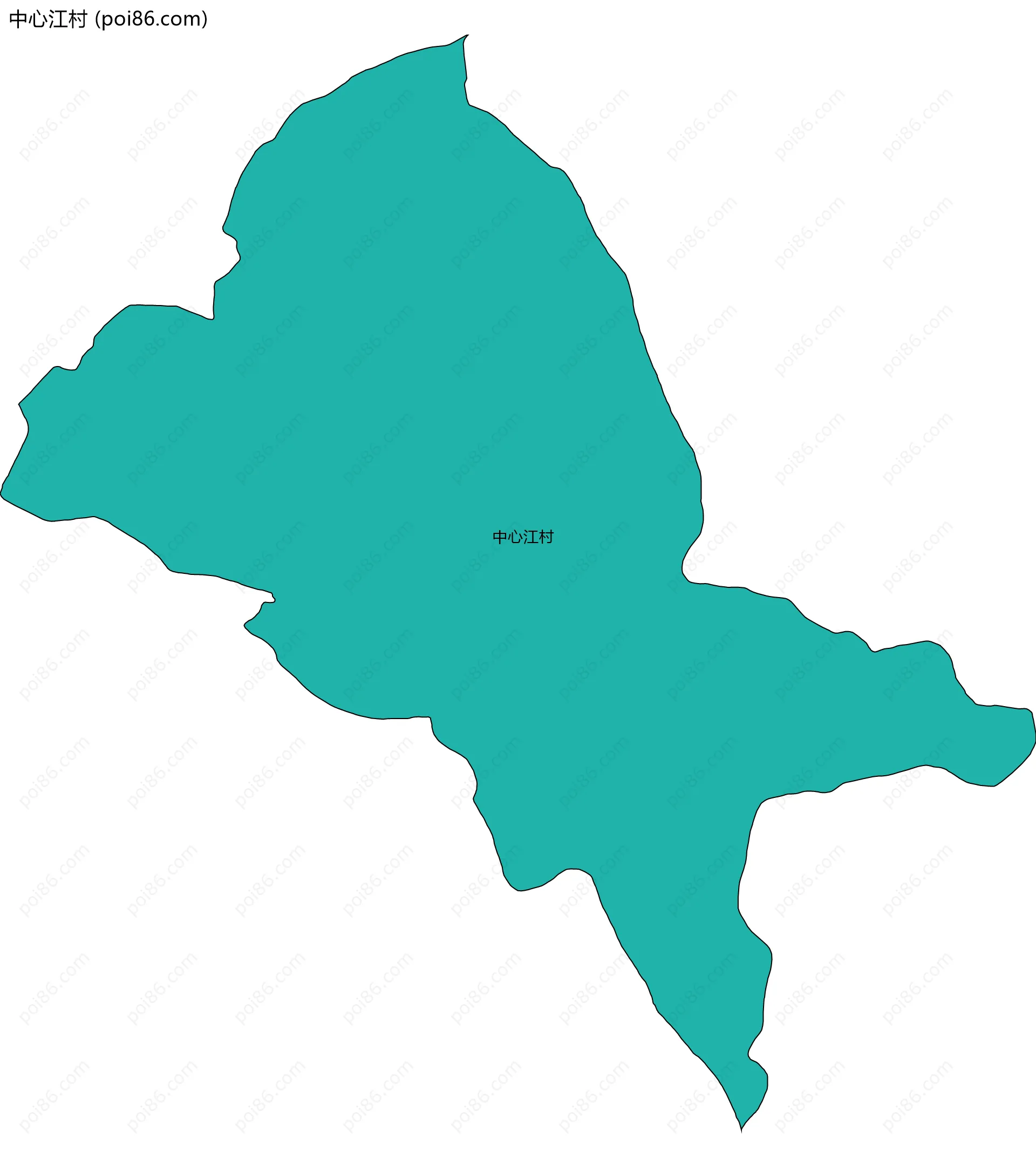 中心江村边界地图