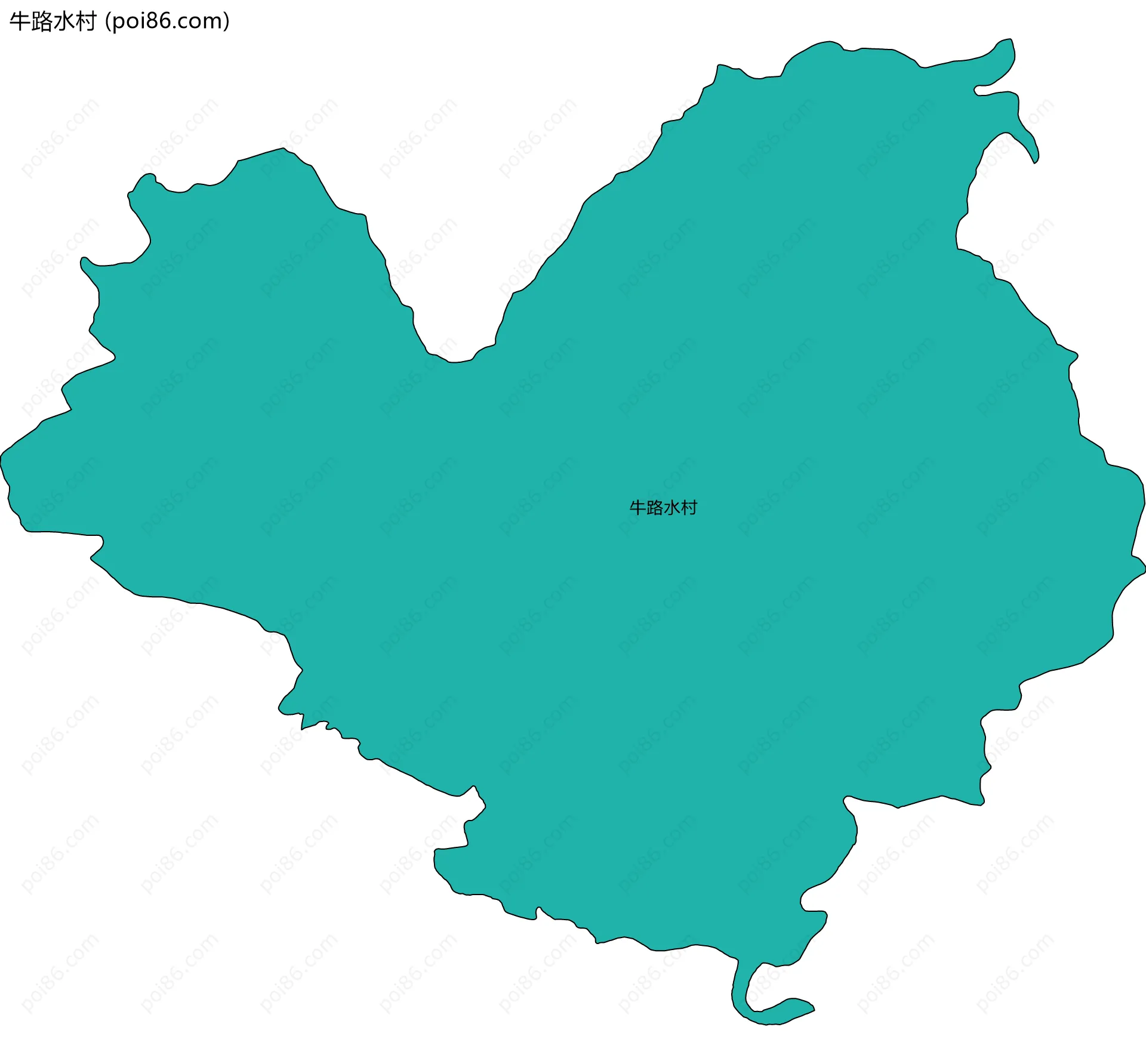 牛路水村边界地图