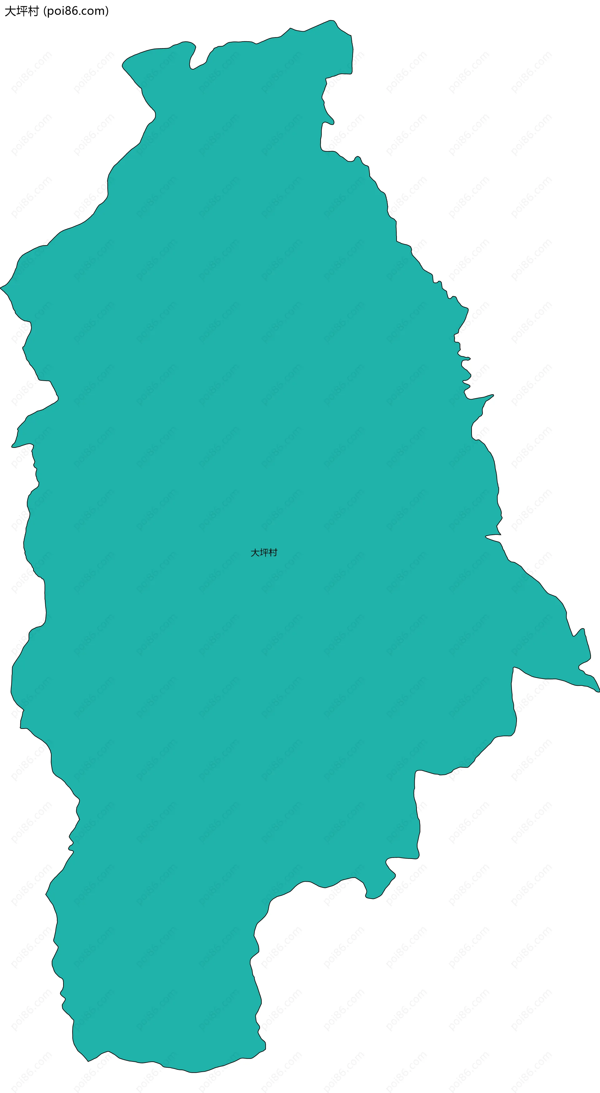 大坪村边界地图