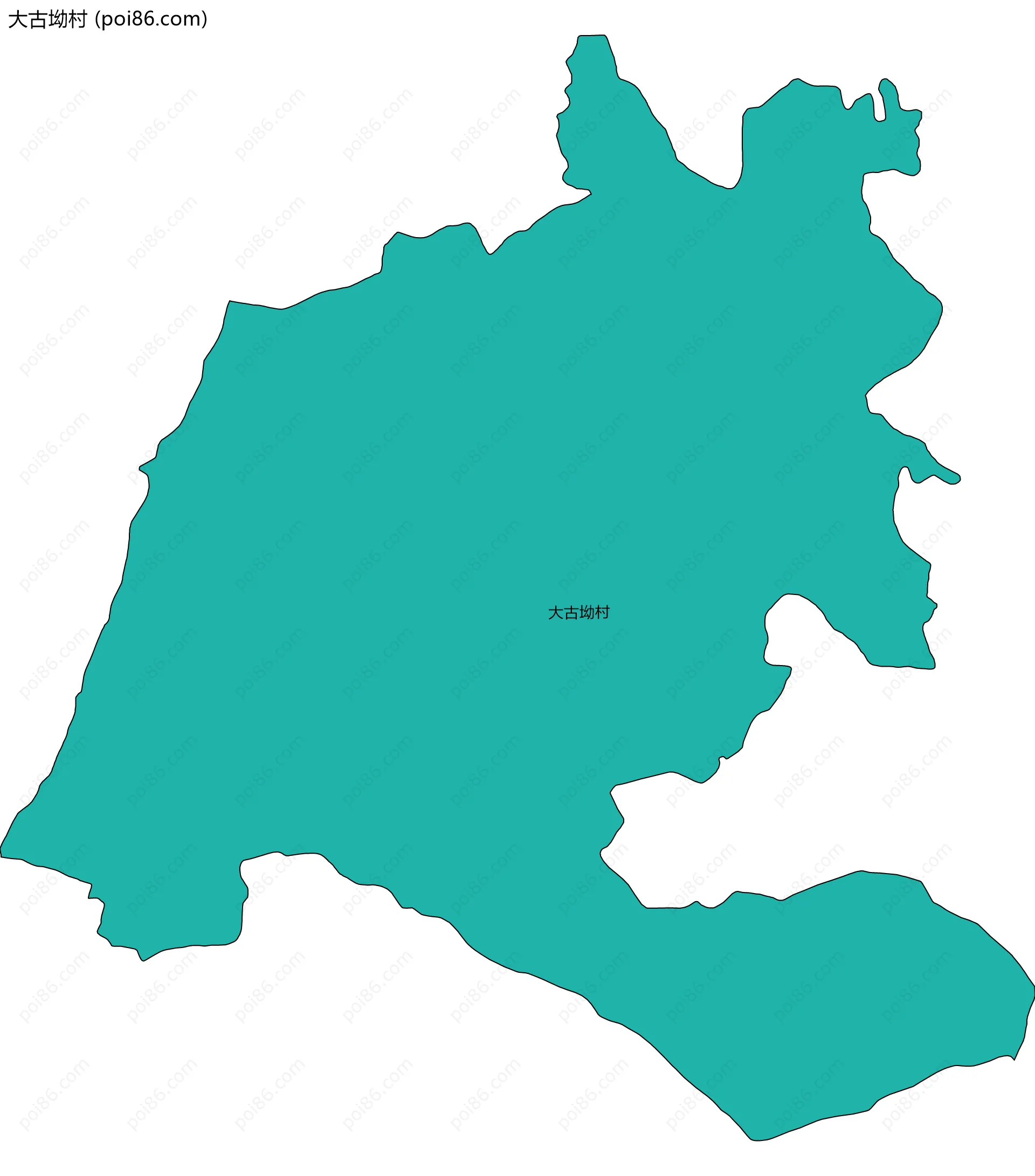 大古坳村边界地图