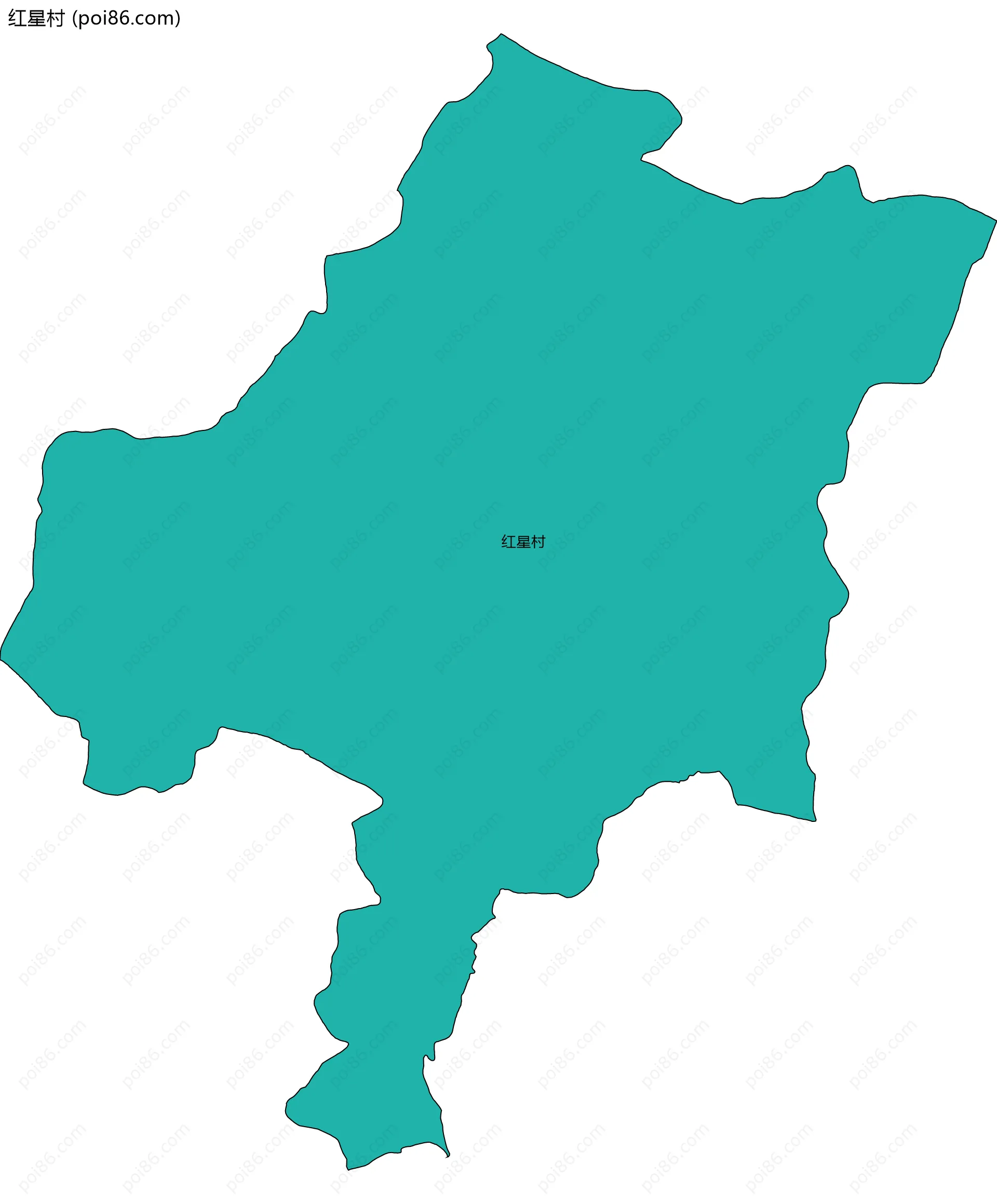 红星村边界地图