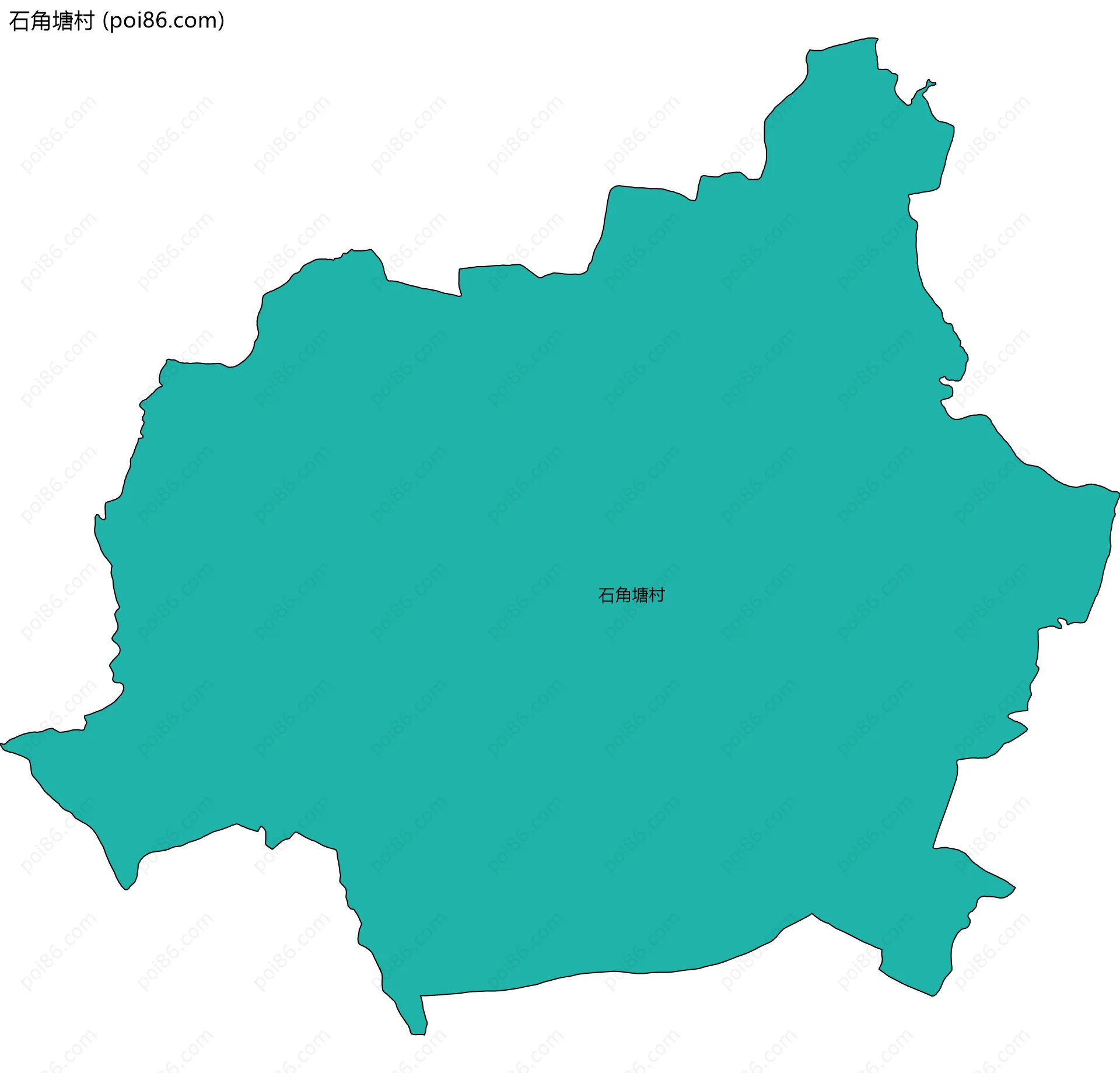 石角塘村边界地图