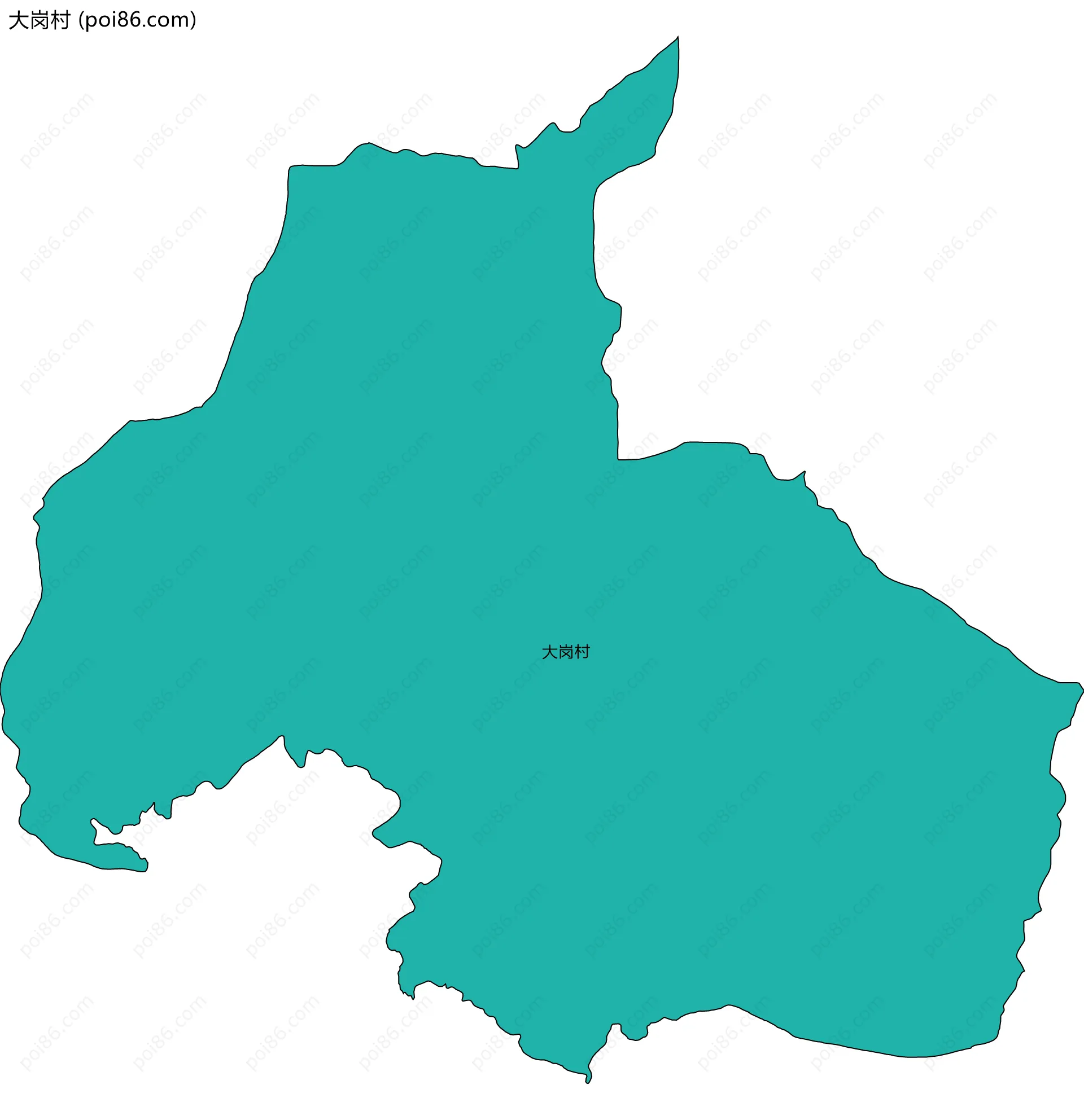 大岗村边界地图