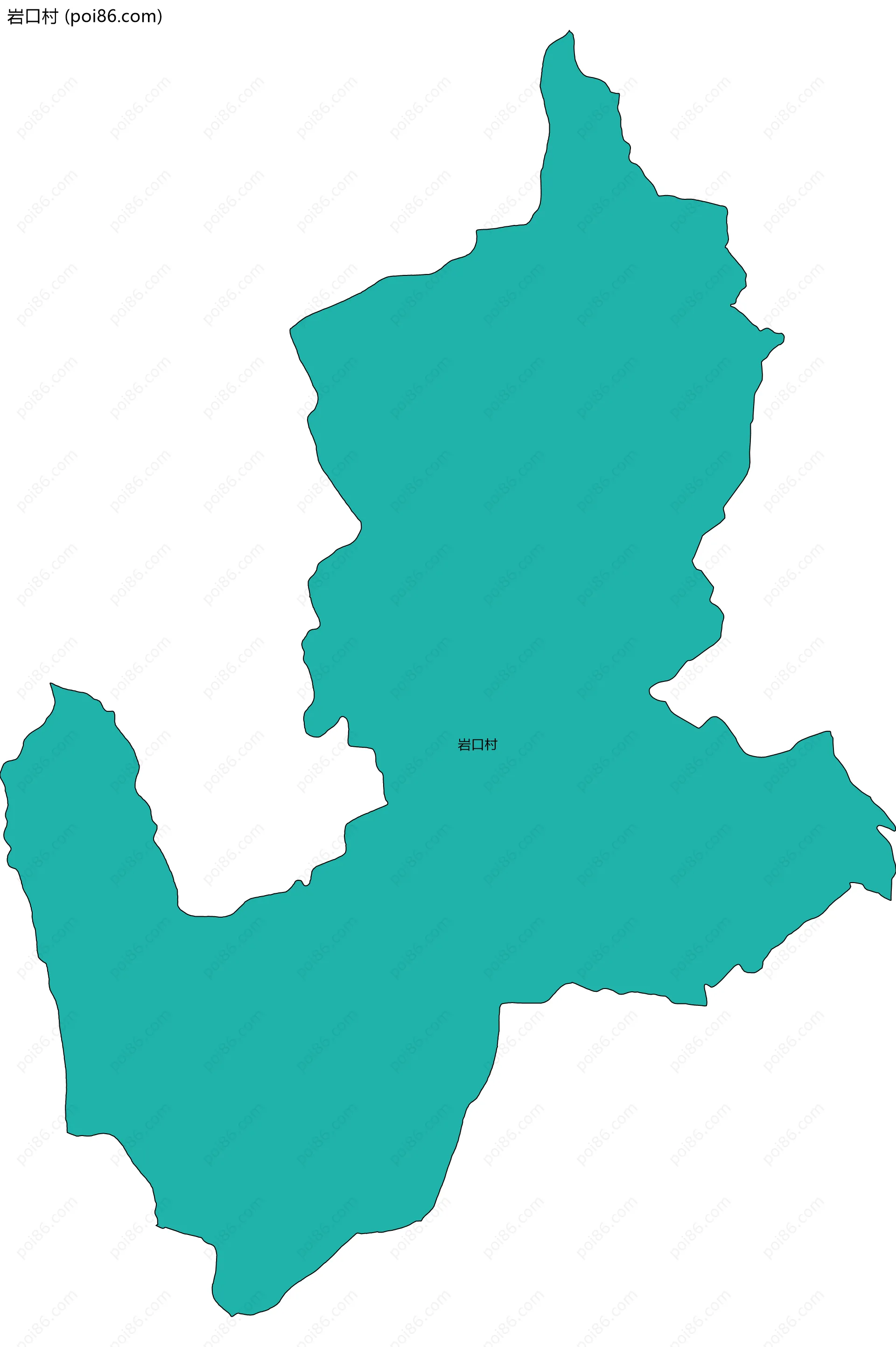 岩口村边界地图