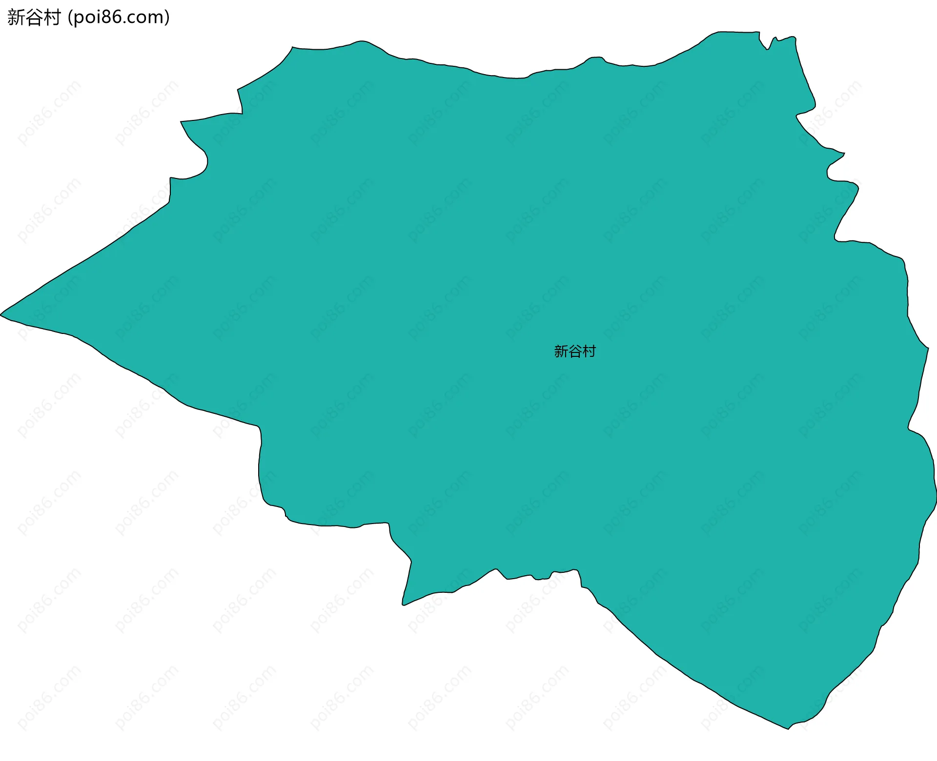 新谷村边界地图