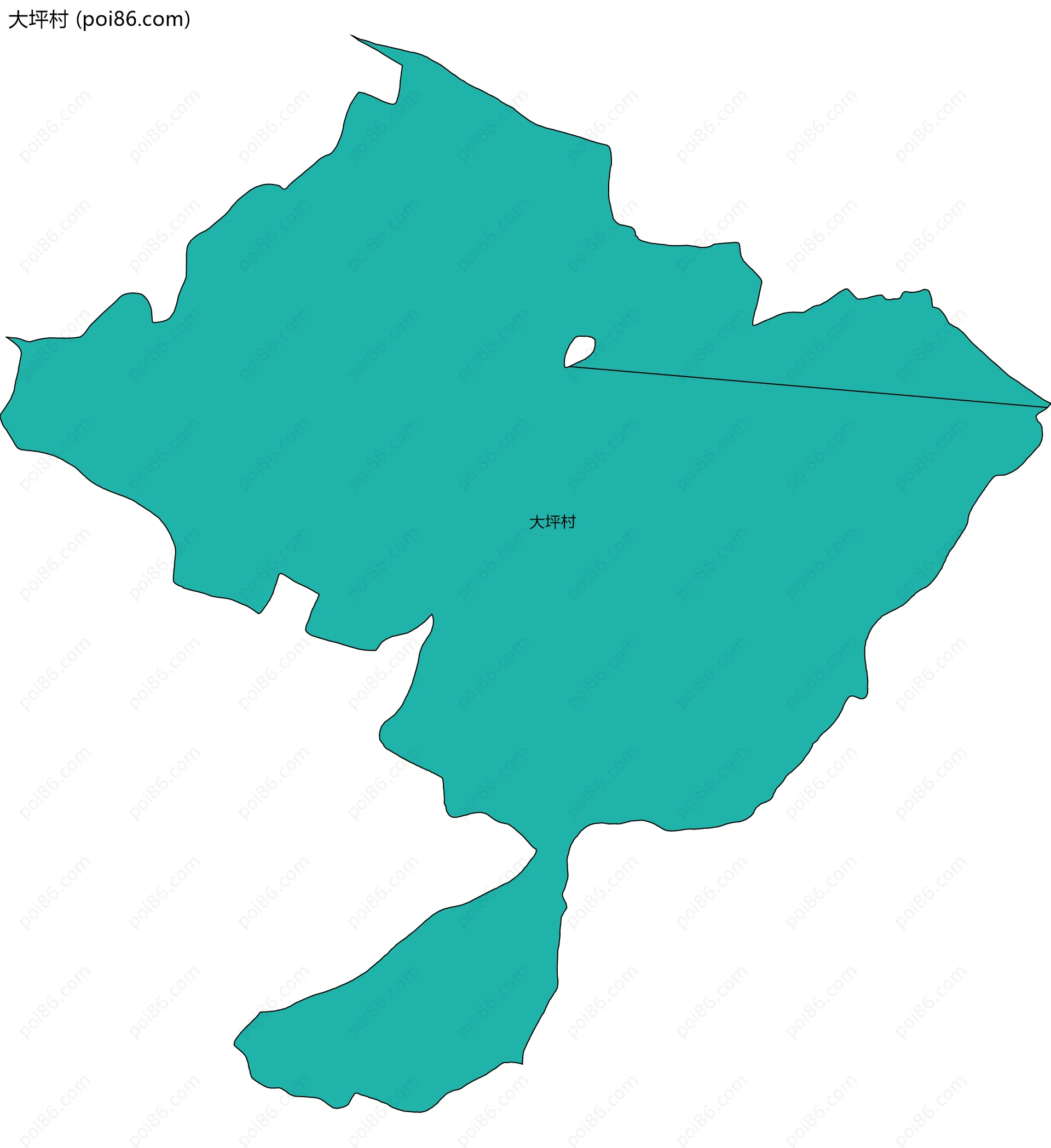 大坪村边界地图