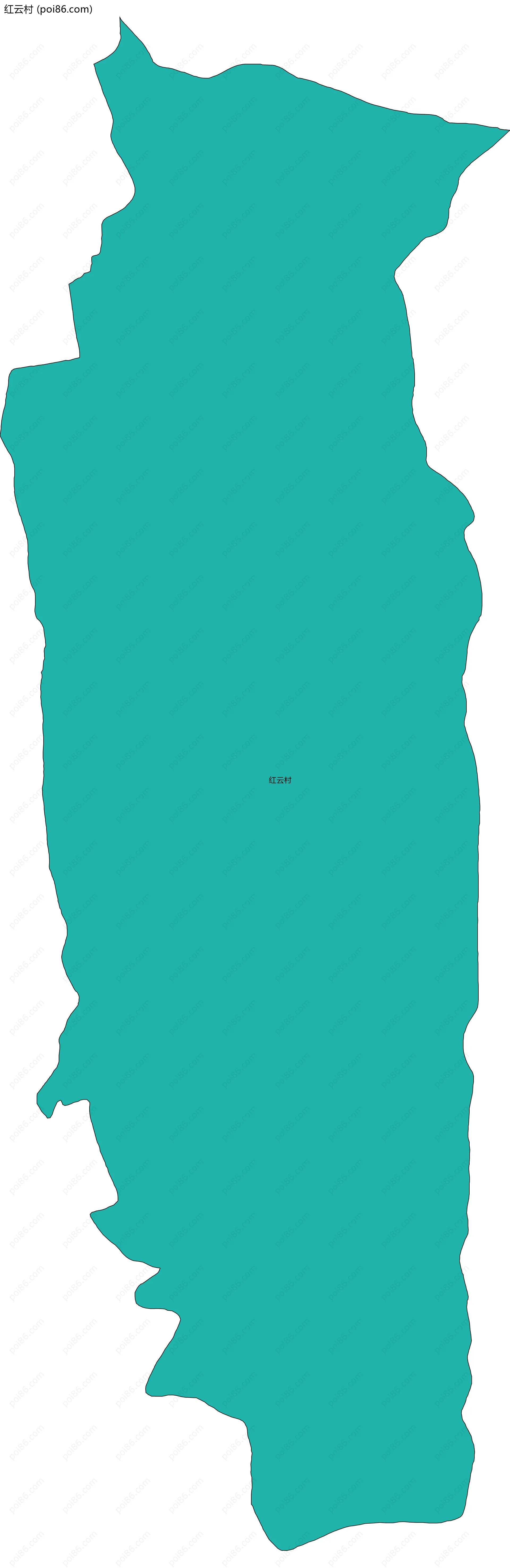 红云村边界地图