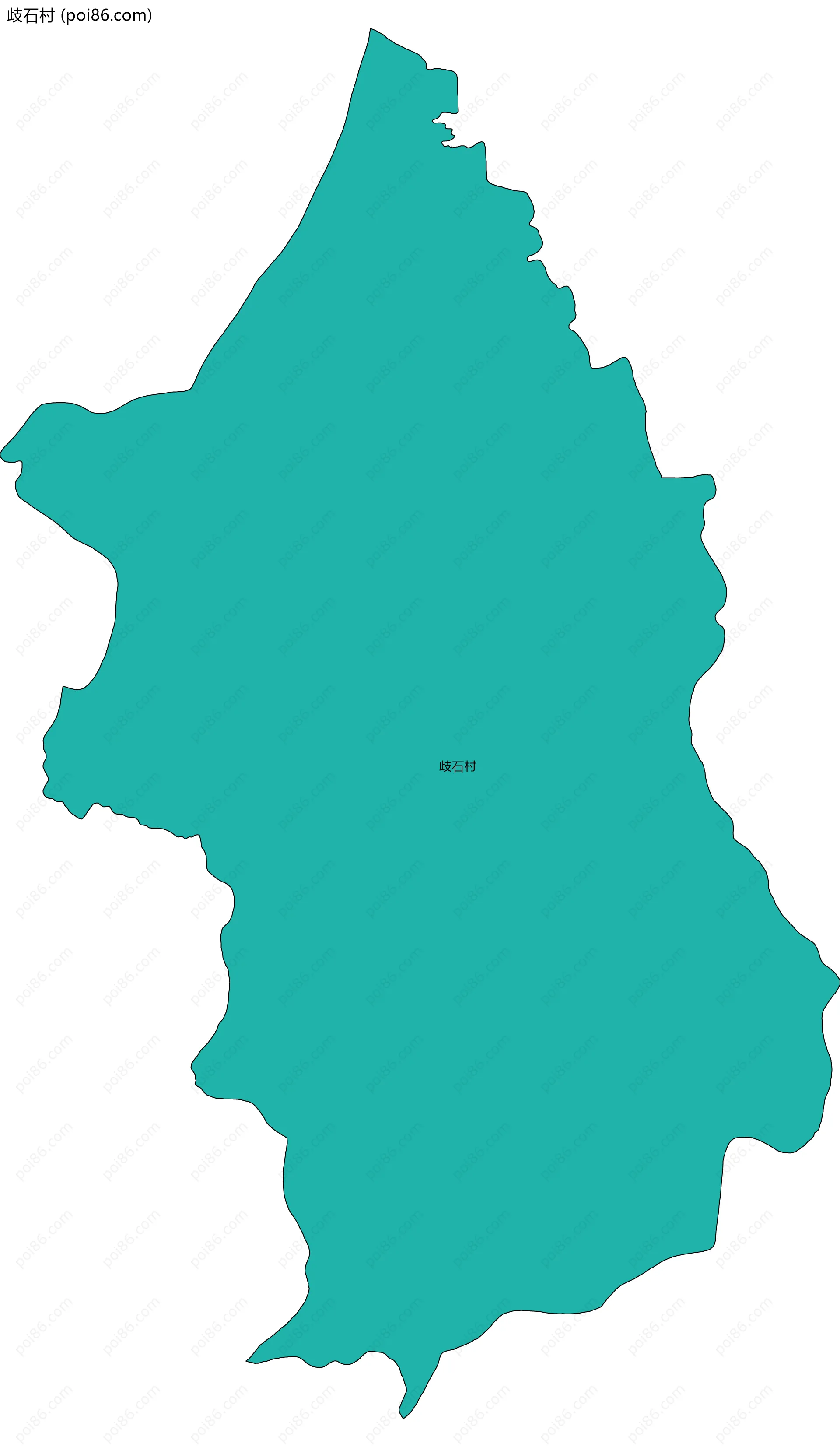 歧石村边界地图