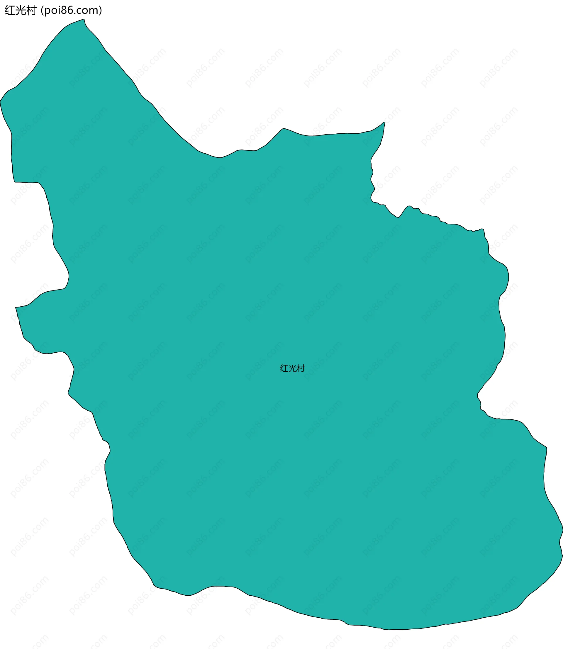 红光村边界地图