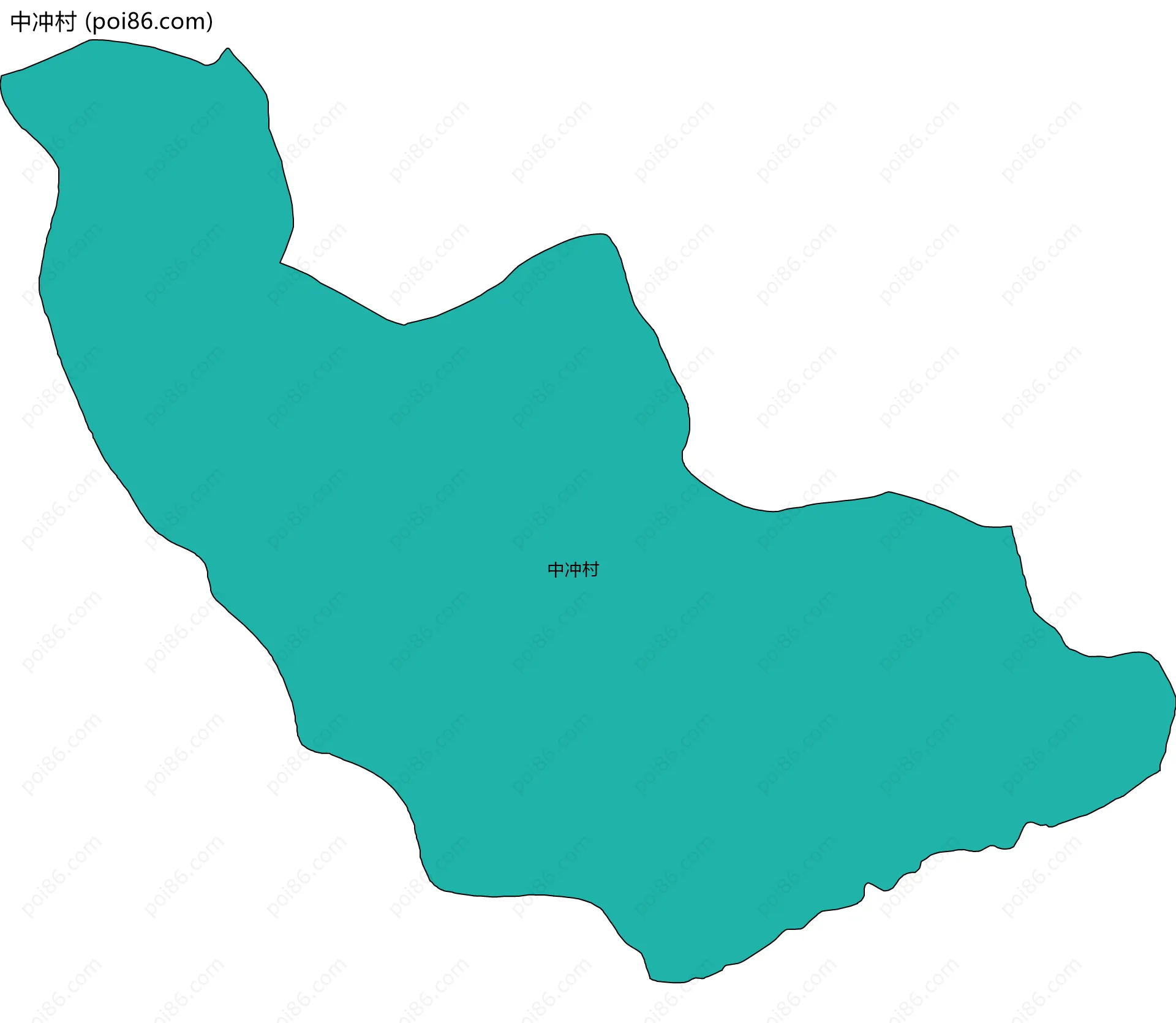 中冲村边界地图