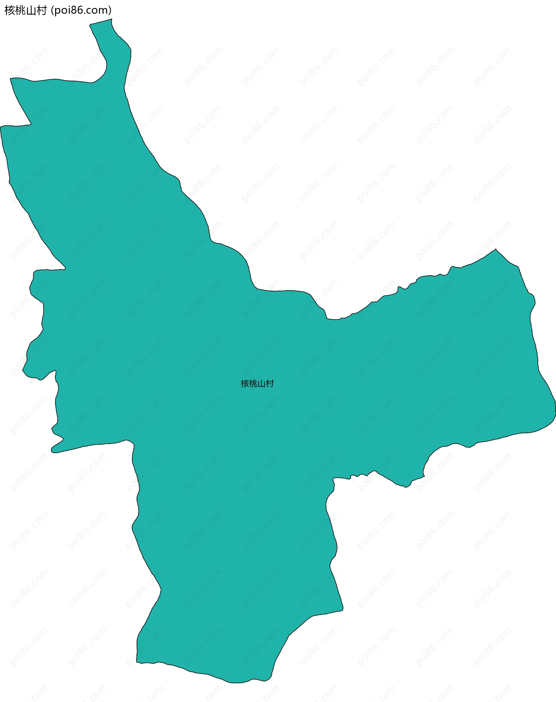 核桃山村边界地图