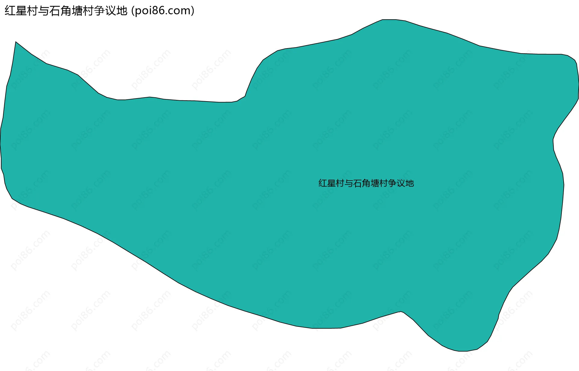红星村与石角塘村争议地边界地图