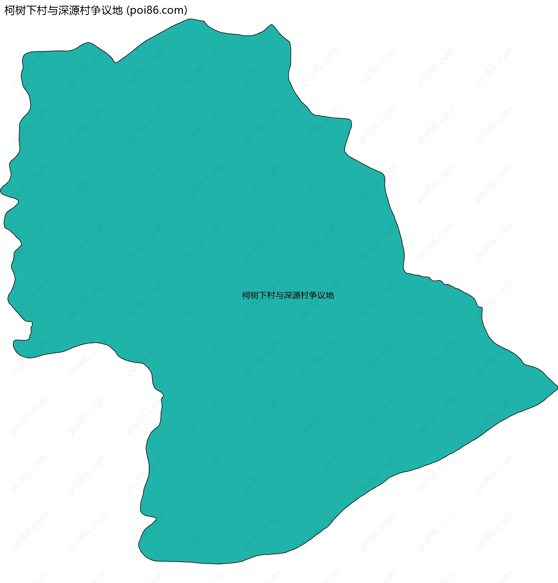 柯树下村与深源村争议地边界地图