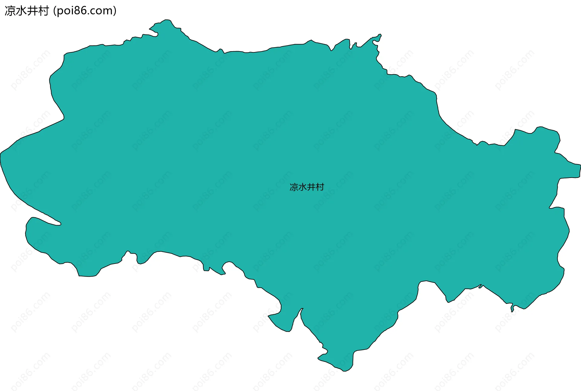 凉水井村边界地图