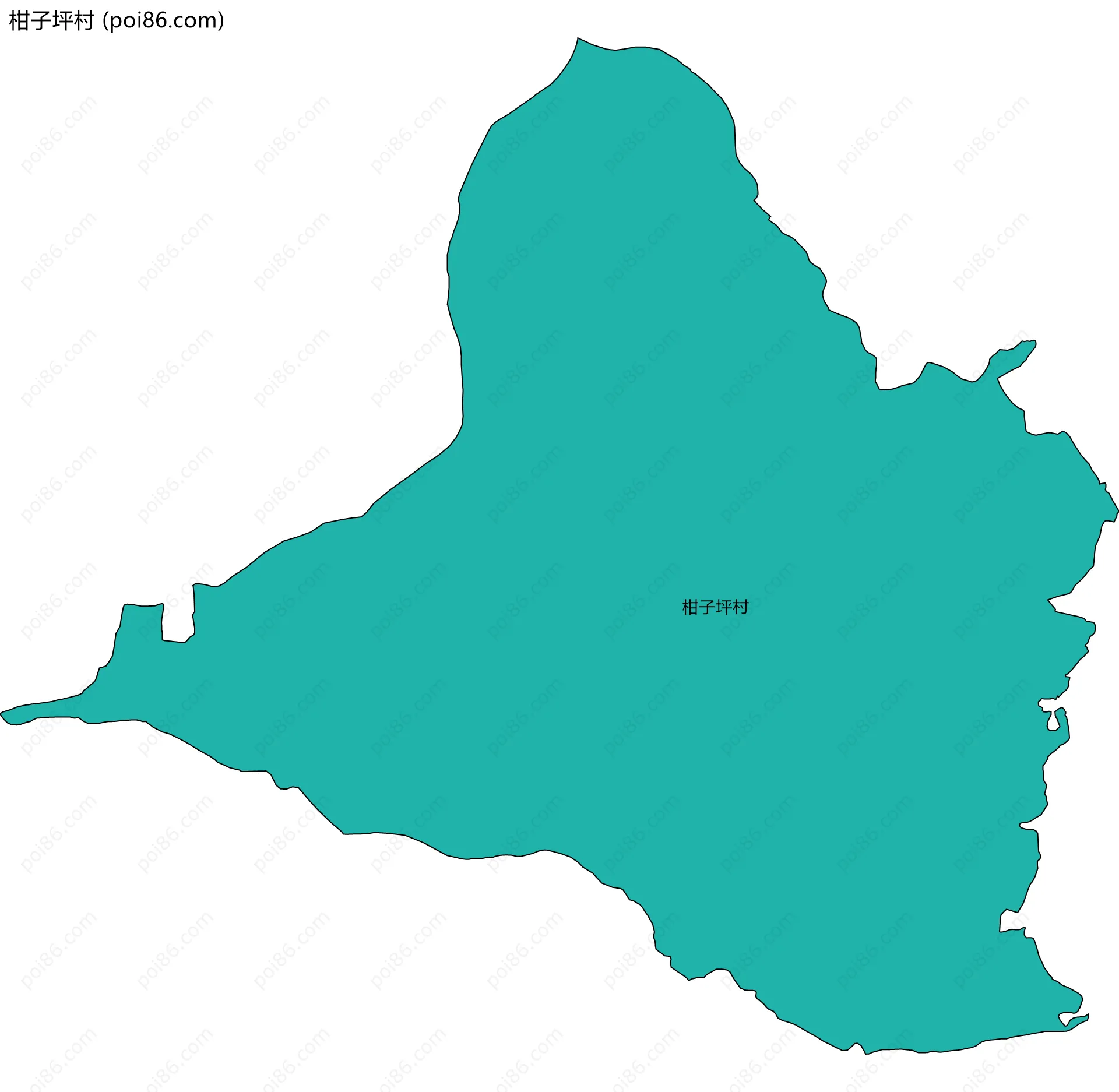 柑子坪村边界地图