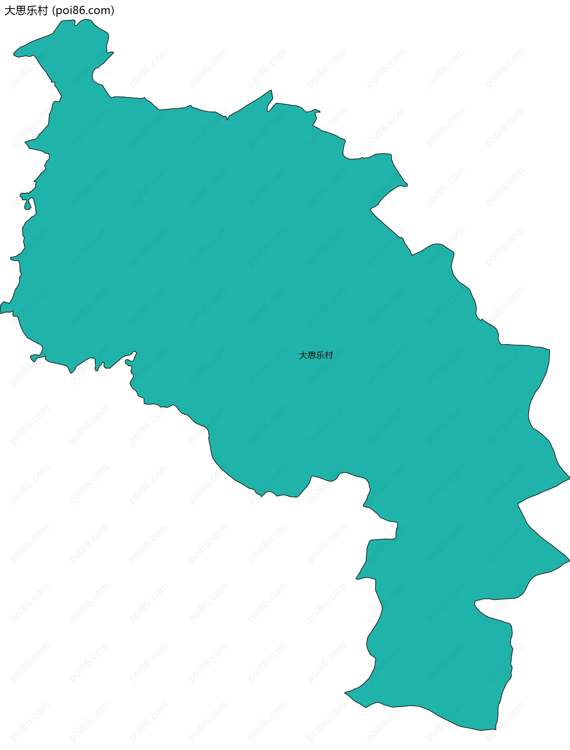 大思乐村边界地图