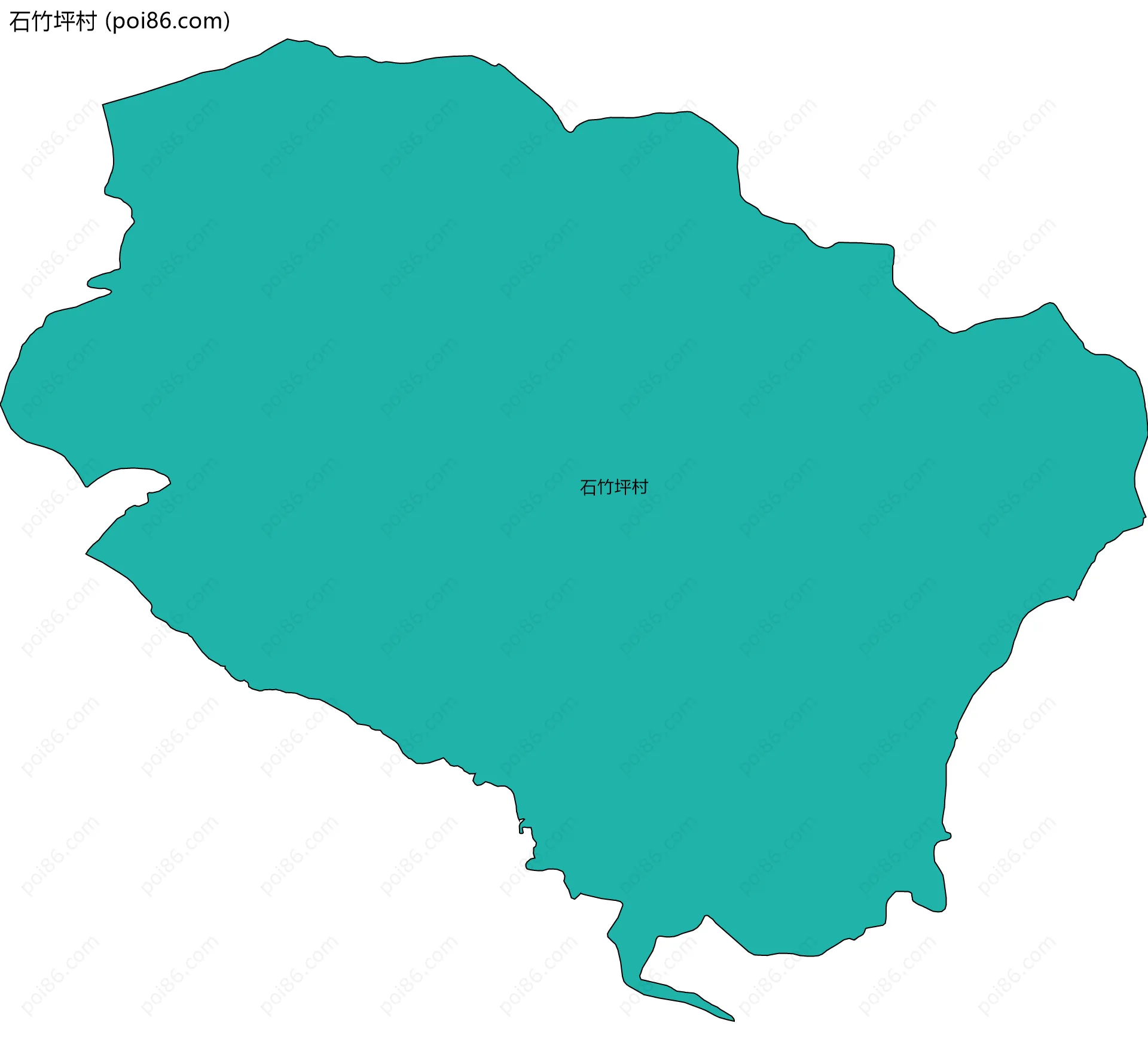 石竹坪村边界地图