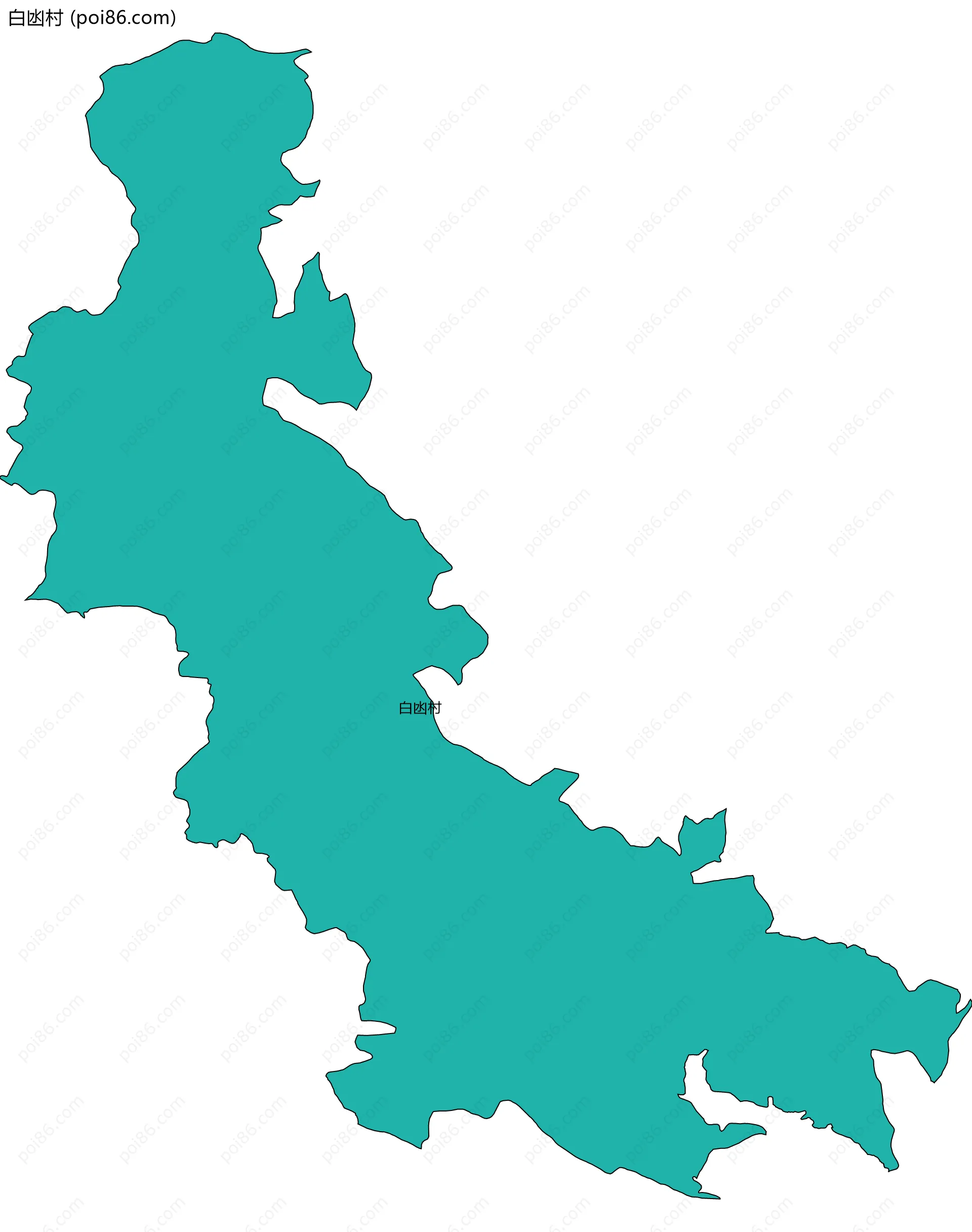 白凼村边界地图