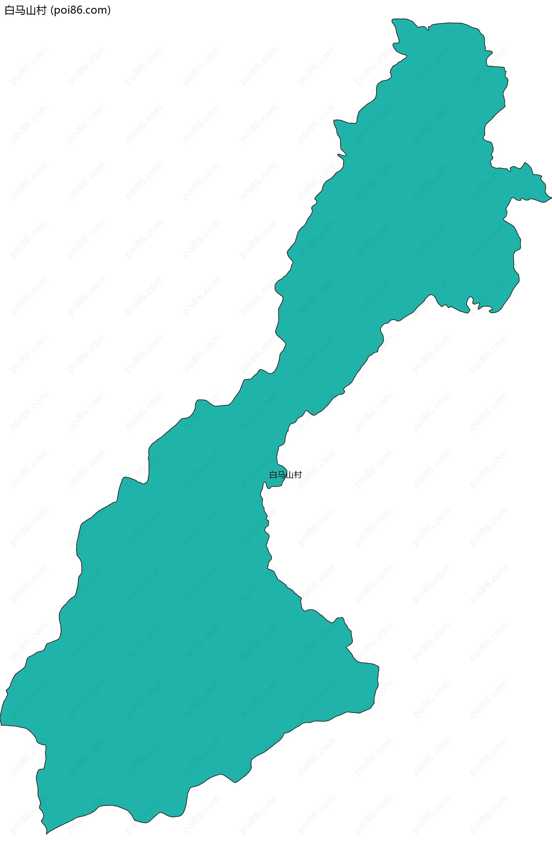 白马山村边界地图