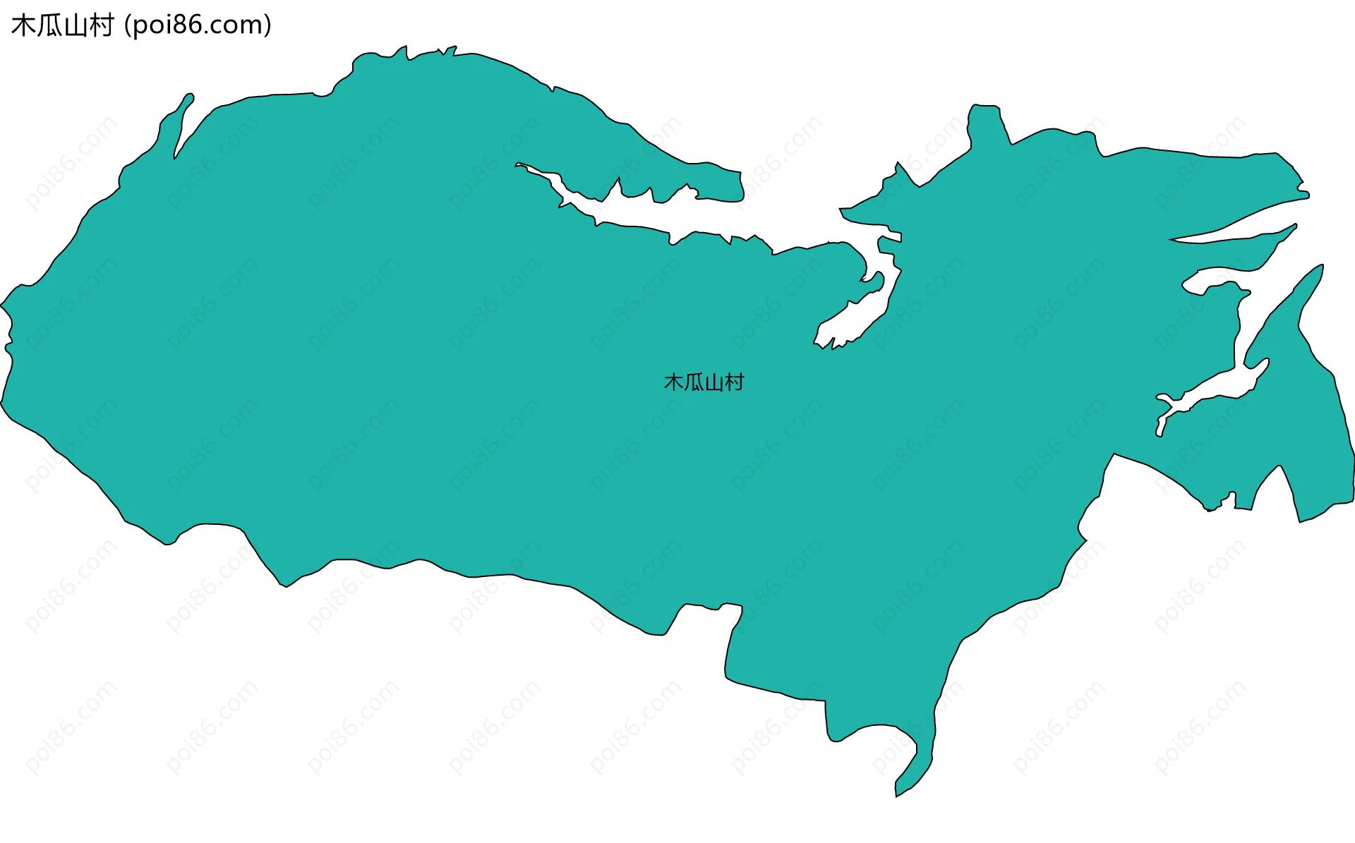 木瓜山村边界地图